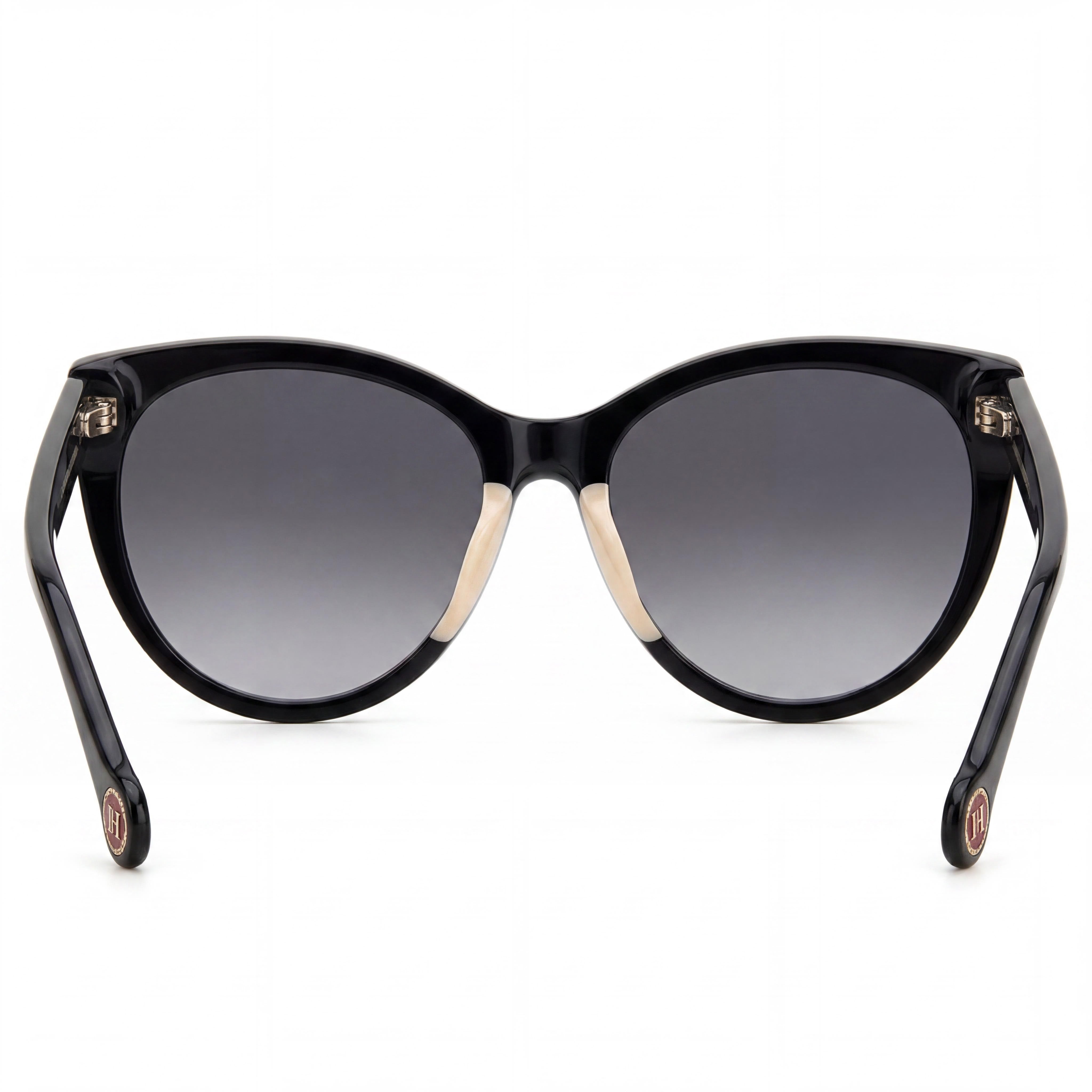 Gafas de sol Carolina Herrera Modern para mujer, de plástico, color negro, nude, gris oscuro, sin polarizar, con protección UV, 56-17-145, Photo 4
