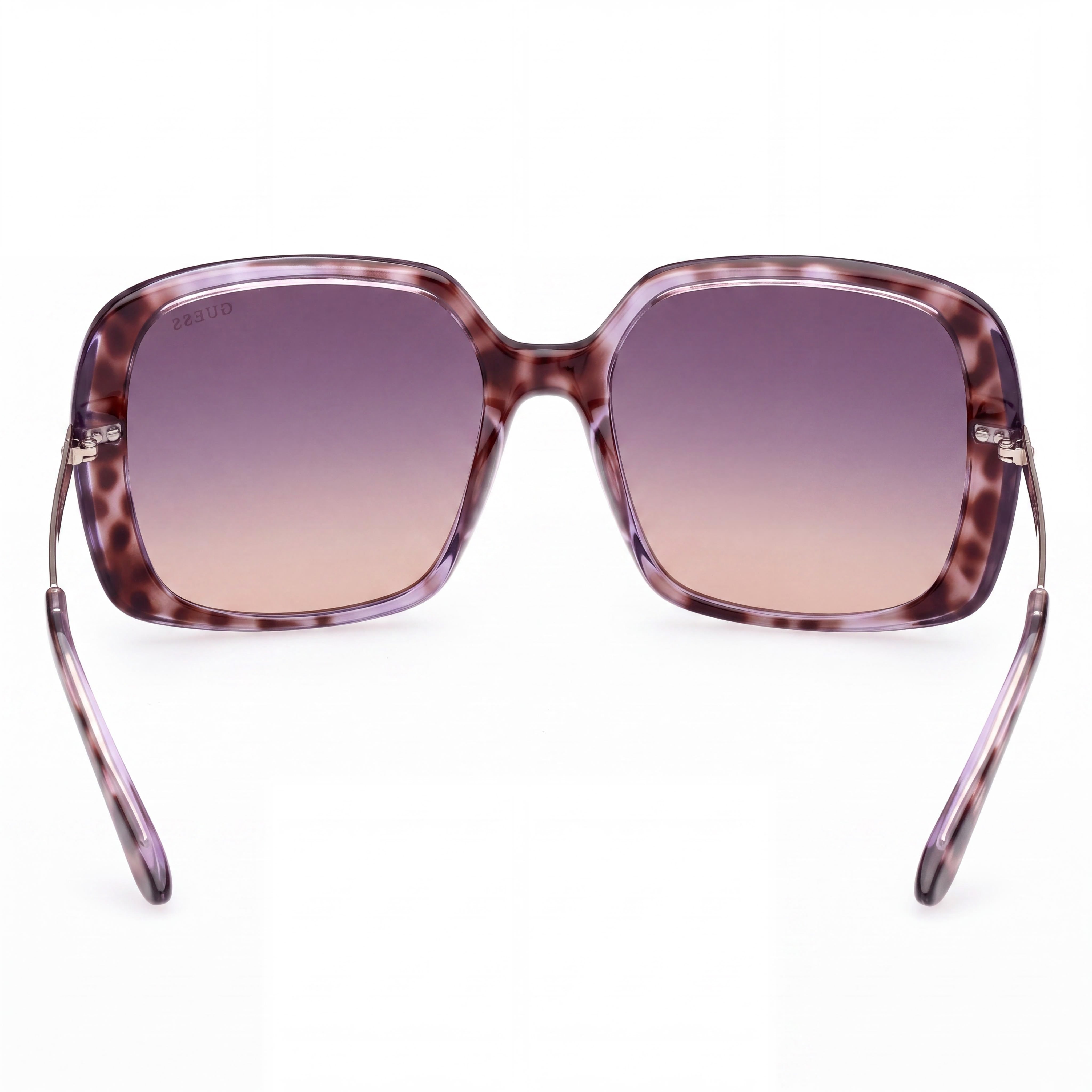 GUESS GU778083Z60 Women's Square Sunglasses, Purple Plastic Frame, Gradient Violet Non-Polarized Lenses, 60mm UV Protected, Photo 3