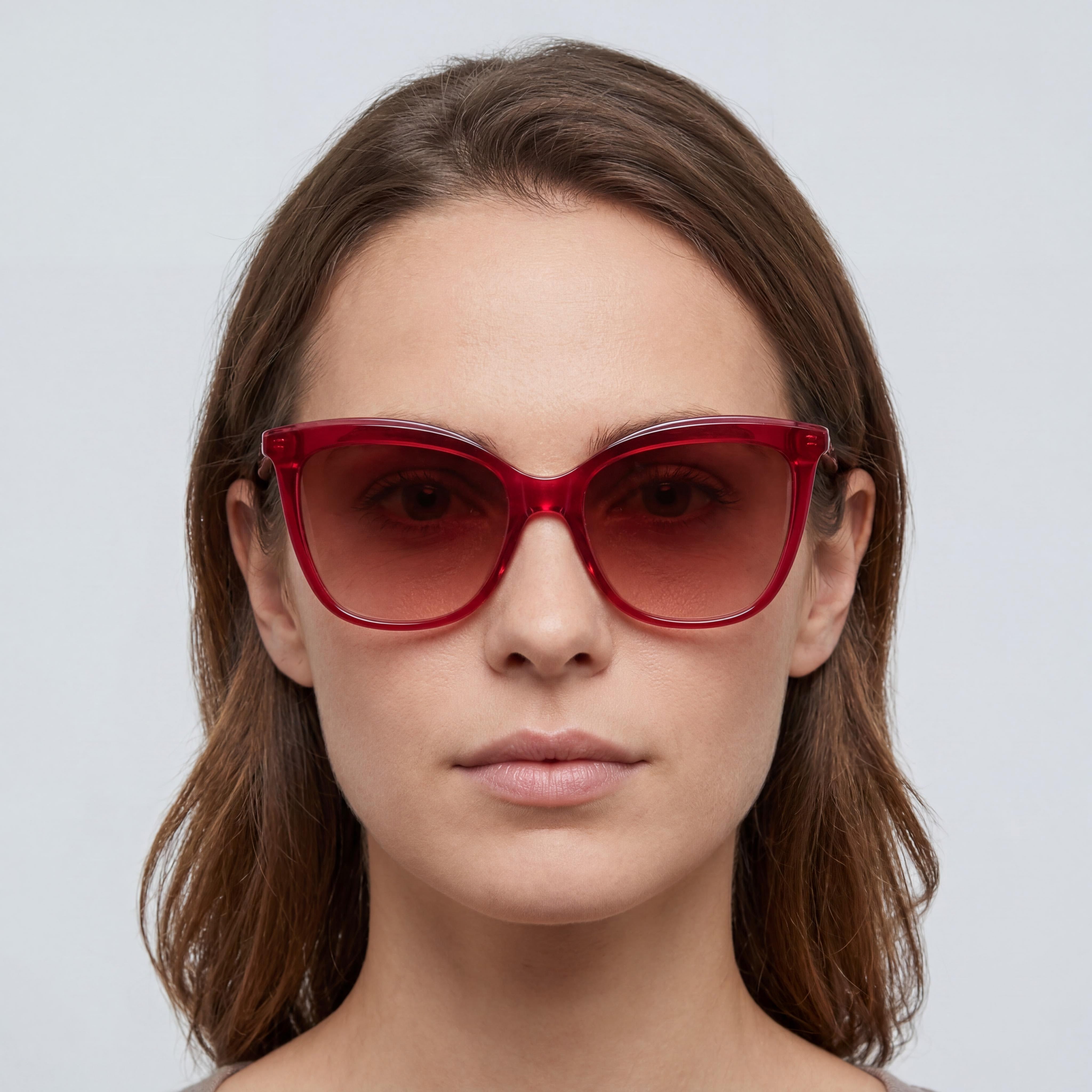 Gafas de sol Longchamp modernas para mujer, montura de propionato fucsia rosa, lentes de policarbonato, protección UV, 55 mm, Photo 5