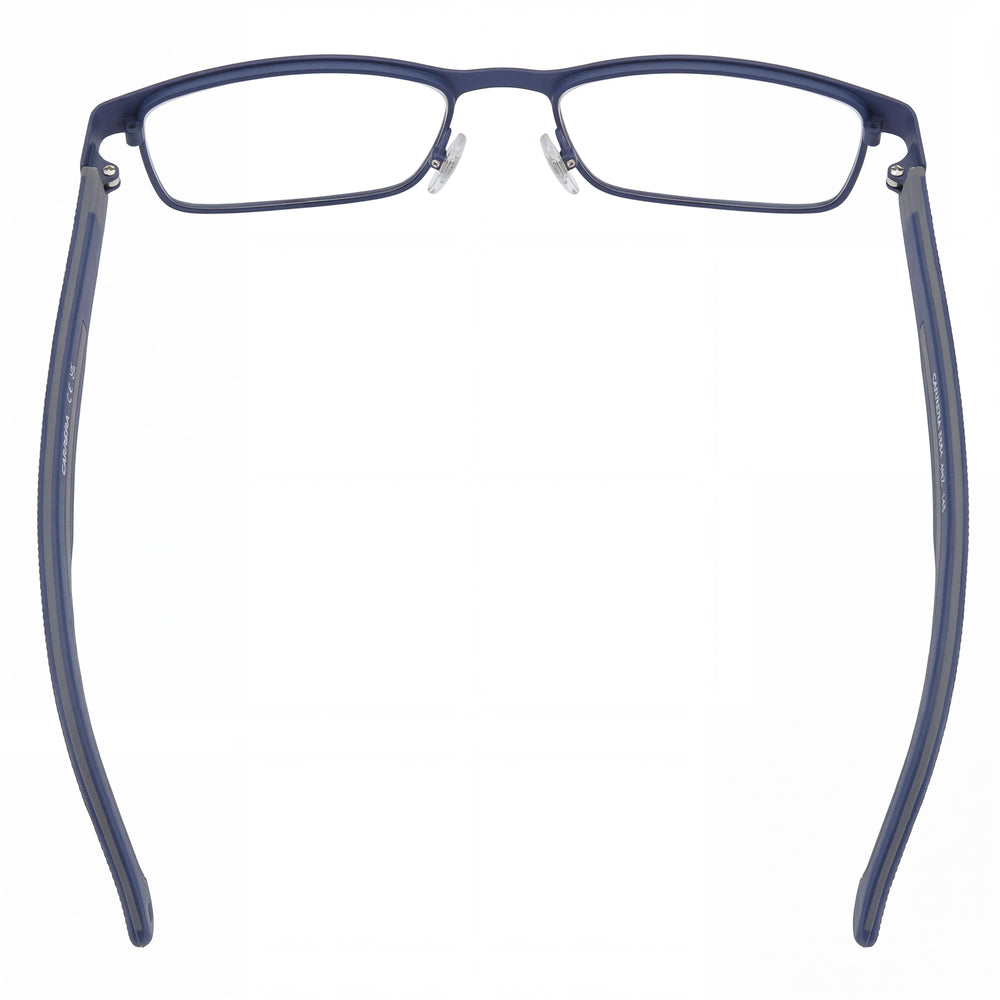 Carrera 8884 Gafas Unisex con Montura de Acero Aleado Azul Gris Mate y Lentes de Policarbonato, Ancho de Lente 55mm