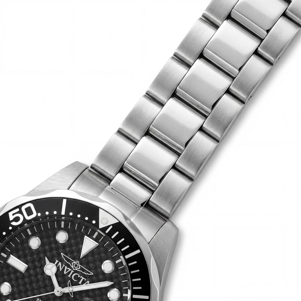 Invicta 12562 Reloj casual de cuarzo suizo resistente al agua para hombre, con caja de acero inoxidable negra y cristal mineral de la colección Pro Diver