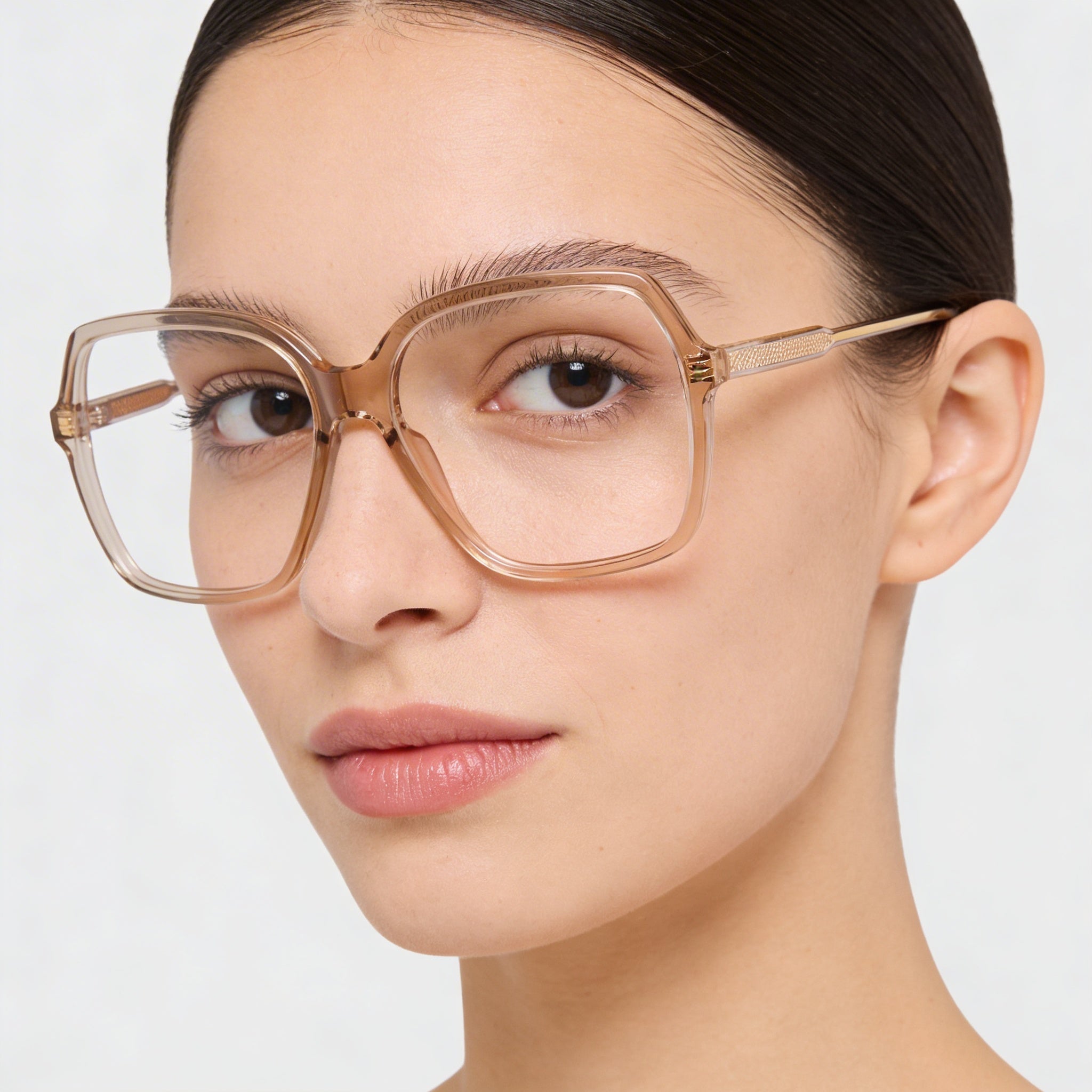 Victoria Beckham Vb2650 Women's Ophthalmic Eyeglasses in Transparent Beige, Lens 57mm, Bridge 15mm, Temple 140mm, Photo 5