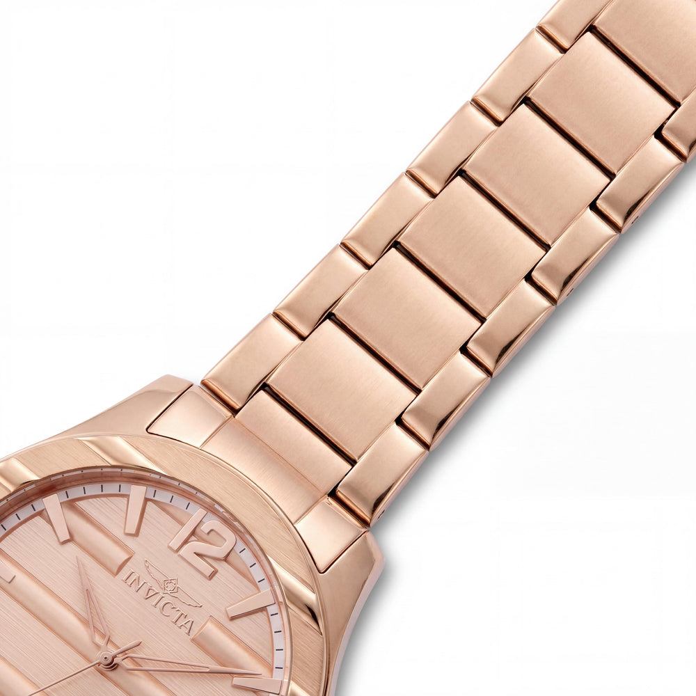 Invicta Speedway 50332 Reloj de cuarzo unisex con caja de acero inoxidable, esfera de oro rosa, 43 mm
