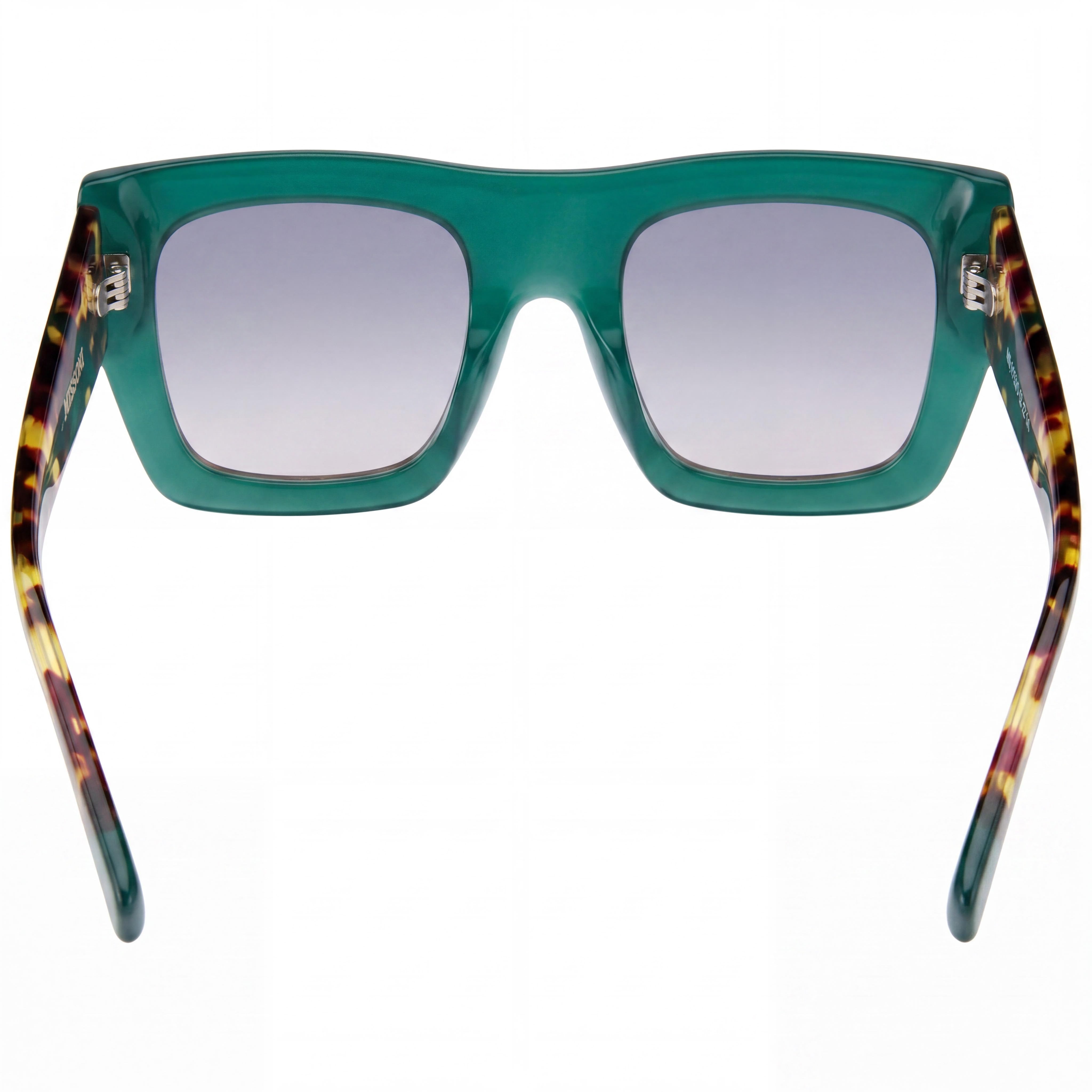 M Missoni Modern Women's Full Rim Flat Top Green Havana Acetate UV Protected Sunglasses 52-22-140, Photo 4