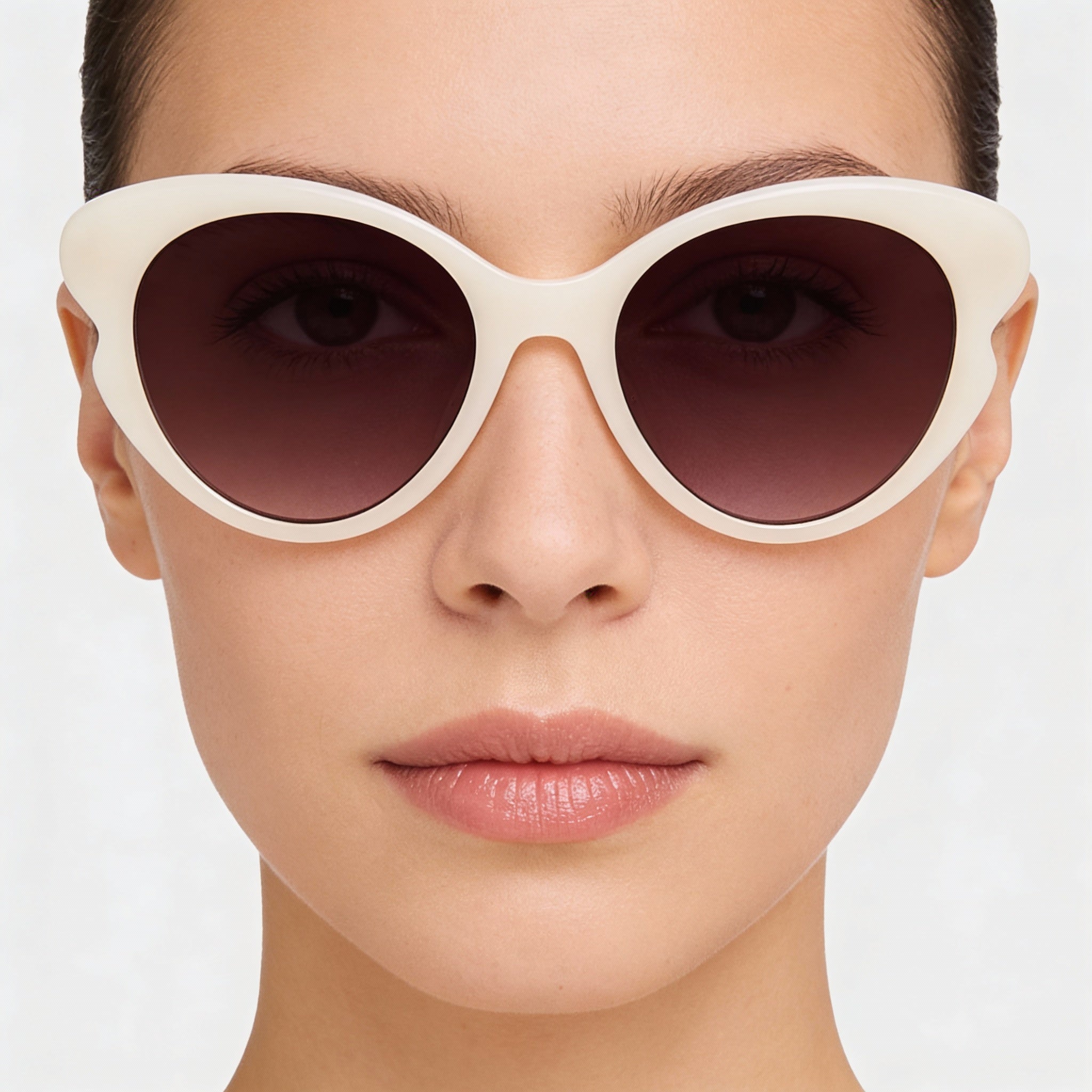 Gafas de sol Kate Spade New York Seasonal para mujer, montura de acetato blanco y rosa, lentes de policarbonato blanco con protección UV, 53 mm, Photo 4