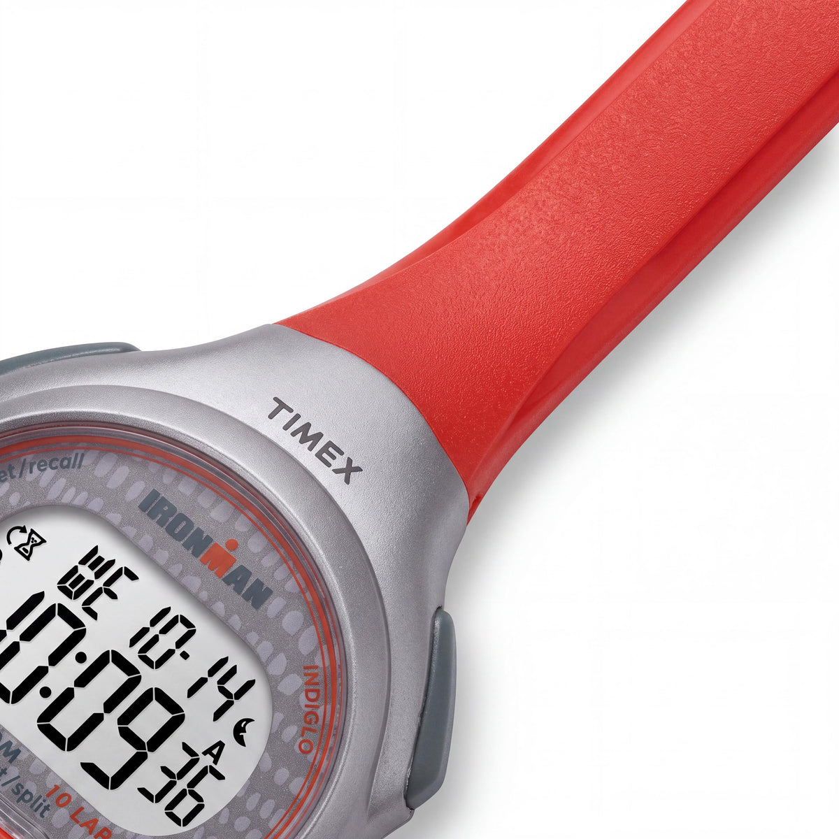 Reloj TIMEX Ironman Essential 10 de resina para mujer, correa naranja y gris, cronógrafo, Indiglo, resistente al agua, Photo 2