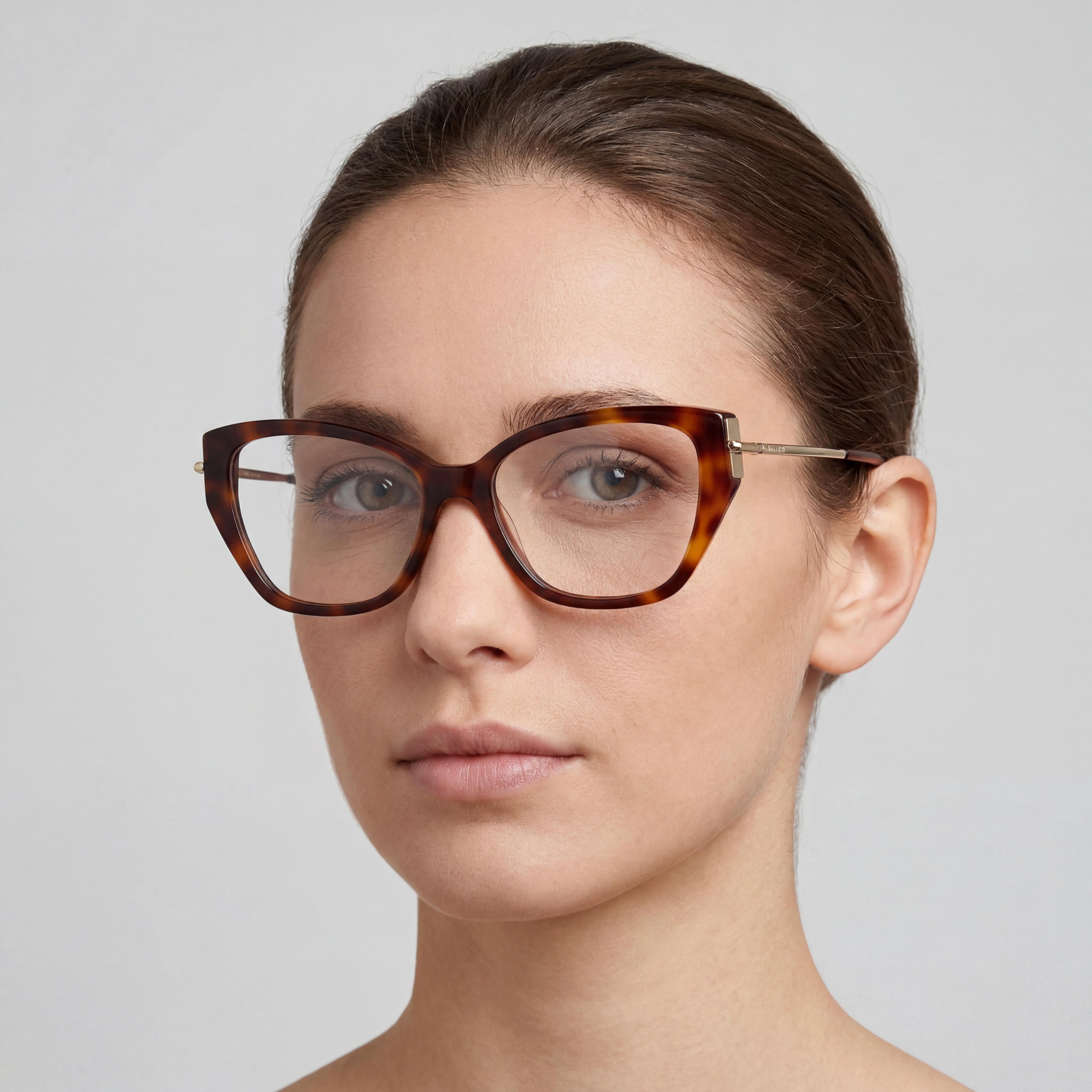 MaxMara Mm5117 Gafas de Sol de Plástico para Mujer Havana Oscuro Montura Oro Pálido Brillante Lentes Havana Oscuro 55mm, Photo 4