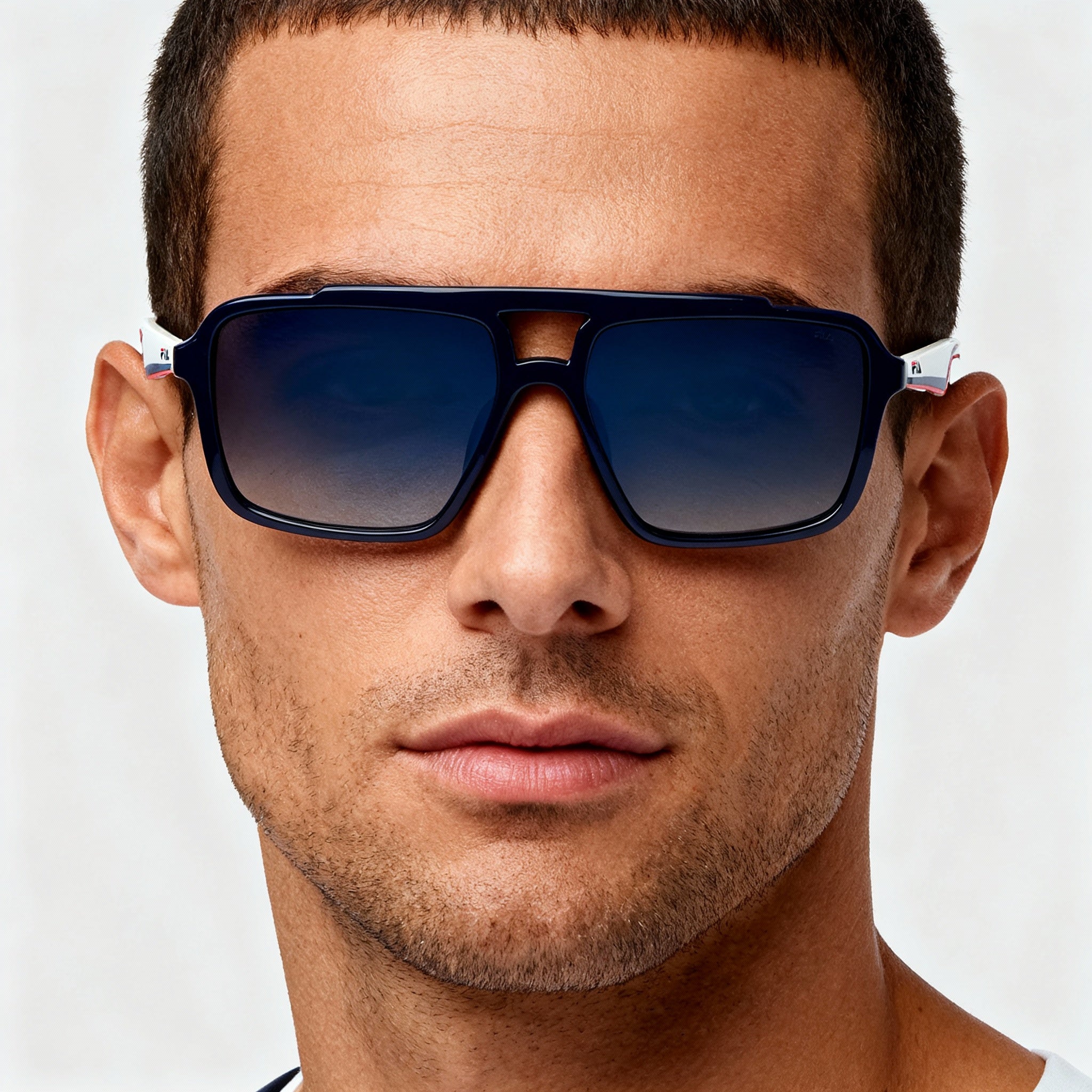 Fila SFI460 Navigator Men's Full Blue Frame, Blue Gradient Tri Acetate Cellulose Non-Polarized UV Protected Lenses 57-16-145, Photo 5