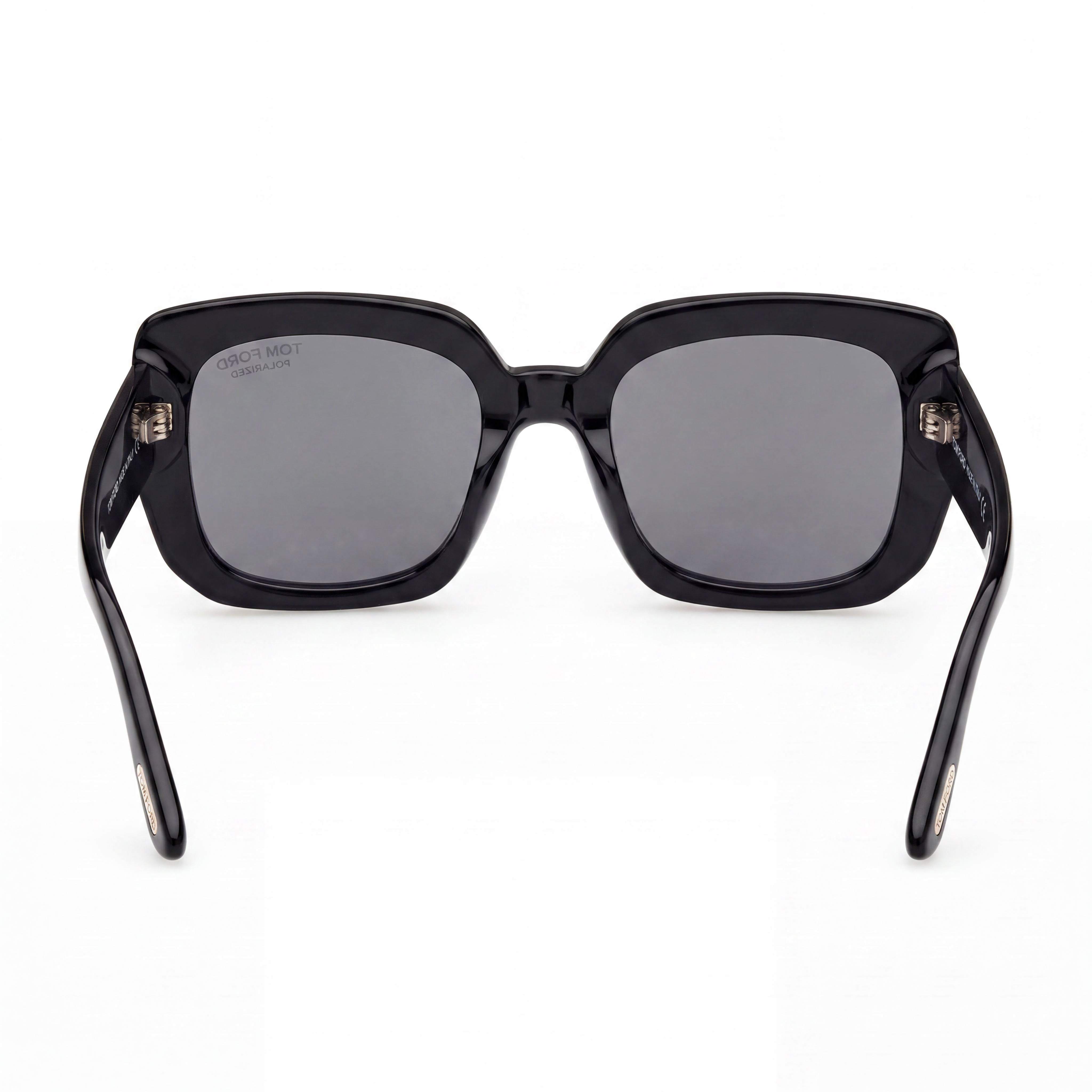 Tom Ford Ft1220 Women's Shiny Black Plastic Frame Eyewear with Smoke Lenses, Lens Width 52mm, Bridge 21mm, Temple 140mm, Photo 3