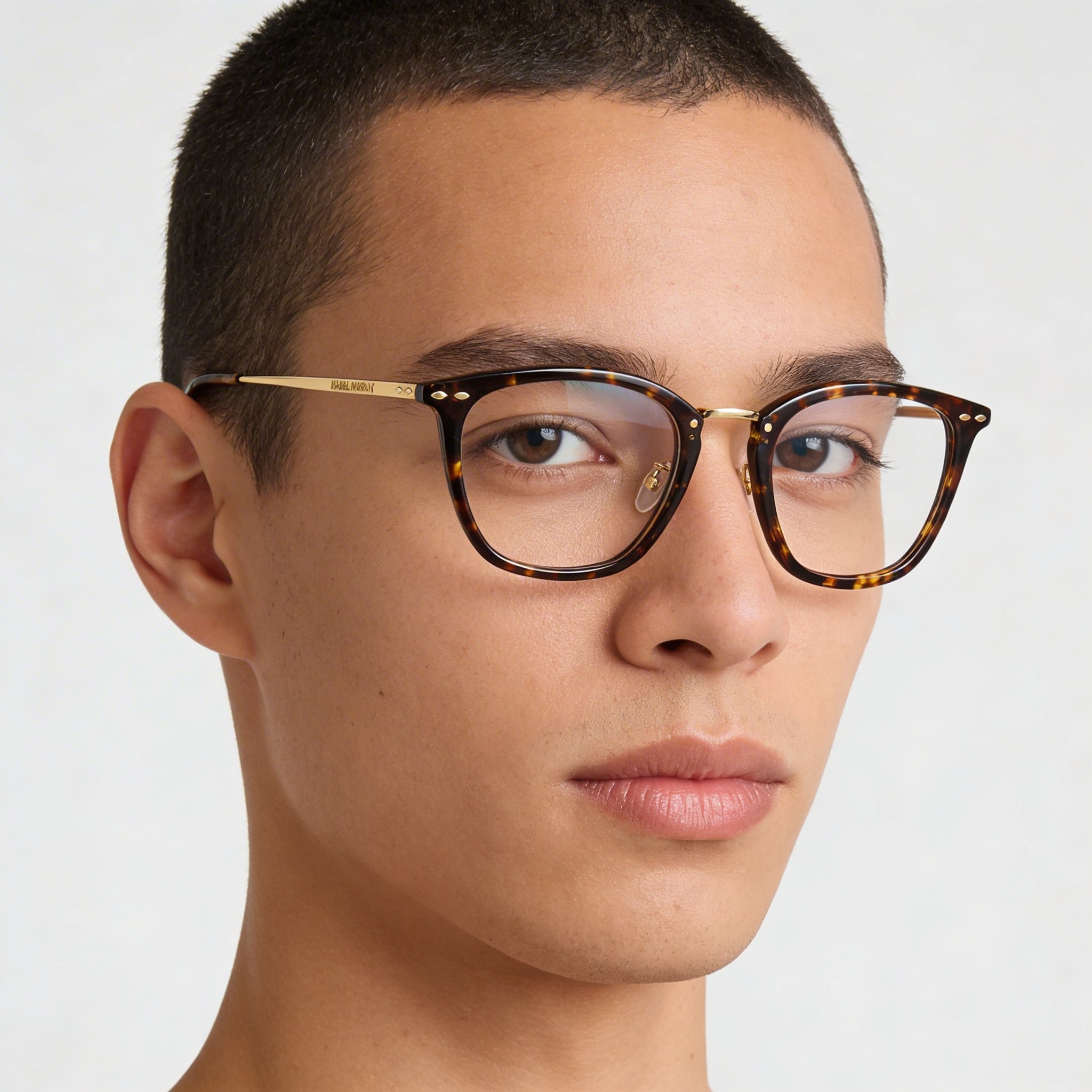 Gafas de sol Isabel Marant IM 0045 unisex de estilo moderno con montura de poliamida, color oro habano, de policarbonato no polarizado, de 50 mm, Photo 4