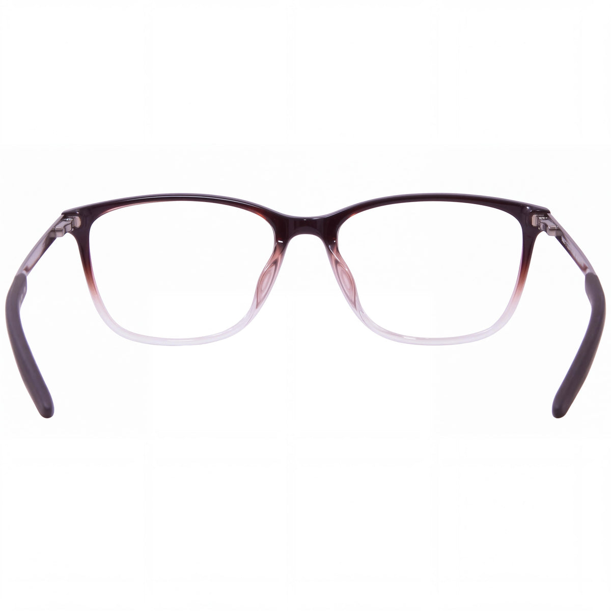 Nike 7284 Women's Full Rim Cat Eye Plastic Eyeglass Frames Brown Basalt/Clear Fade 54-16-145, Photo 3