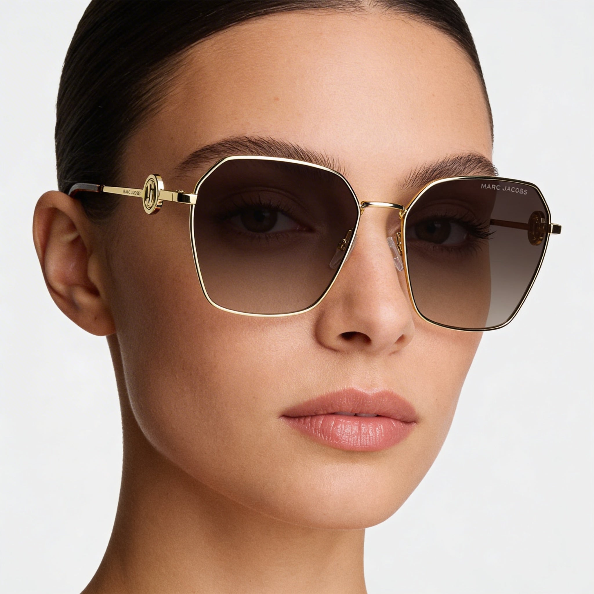 Gafas de sol Marc Jacobs MARC 729/S para mujer, estilo casual, metal dorado, color marrón habano, sin polarizar, de 58 mm, Photo 5