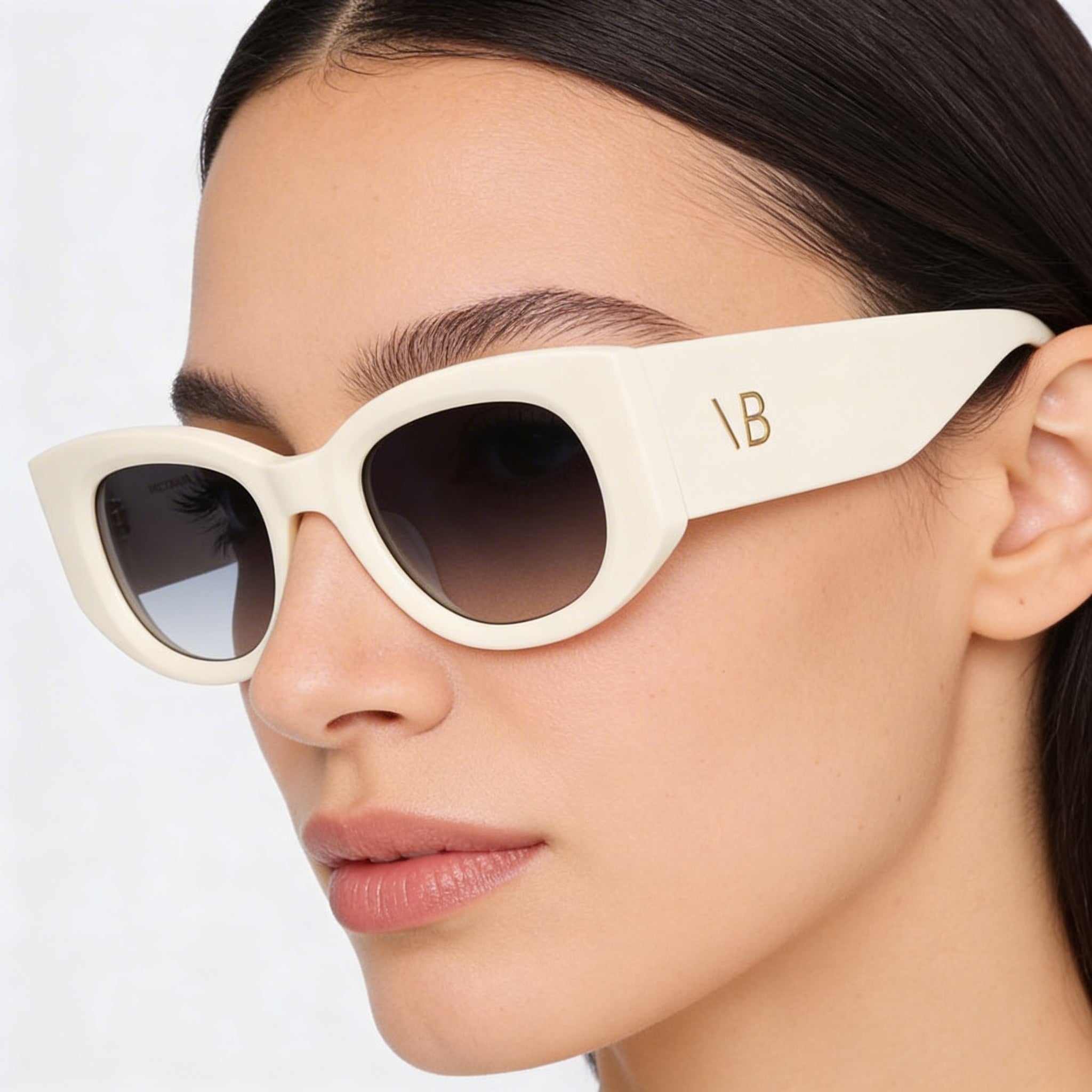 Gafas de Sol de Acetato Color Marfil Modernas Victoria Beckham para Mujer con Lentes de Policarbonato y 82-92% de Protección UV 50mm, Photo 4