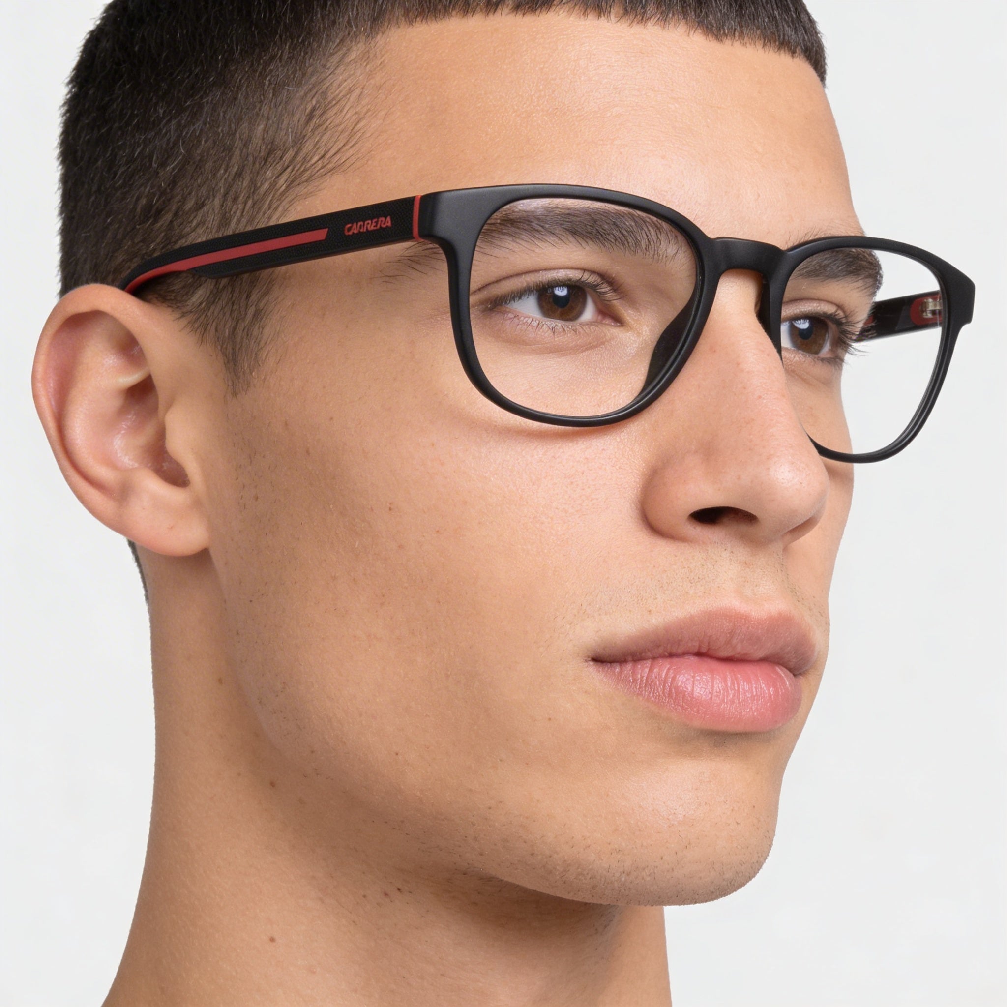 Gafas de sol Carrera Casual Ca8062/cs para hombre, con montura de propionato en negro mate y rojo, lentes de policarbonato y protección UV, 51 mm, Photo 5