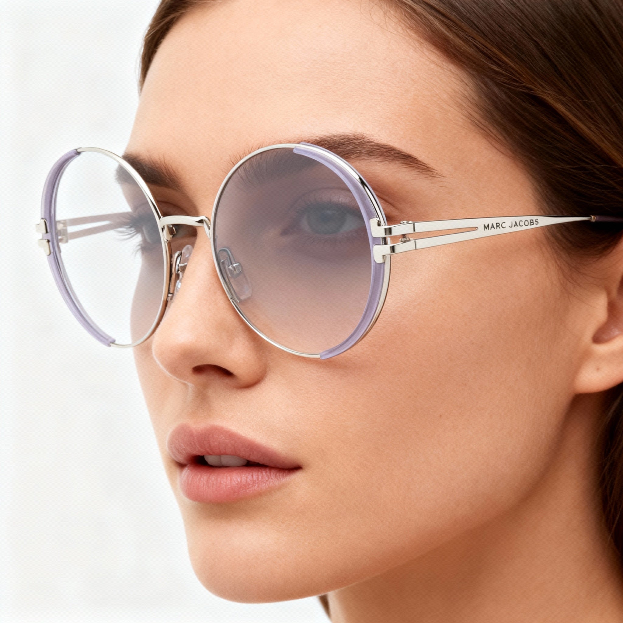 Marc Jacobs Mj 1093 Palladiuviol Women's Metal Frame Full-Rim Eyeglasses, Lens Width 55mm, Photo 5