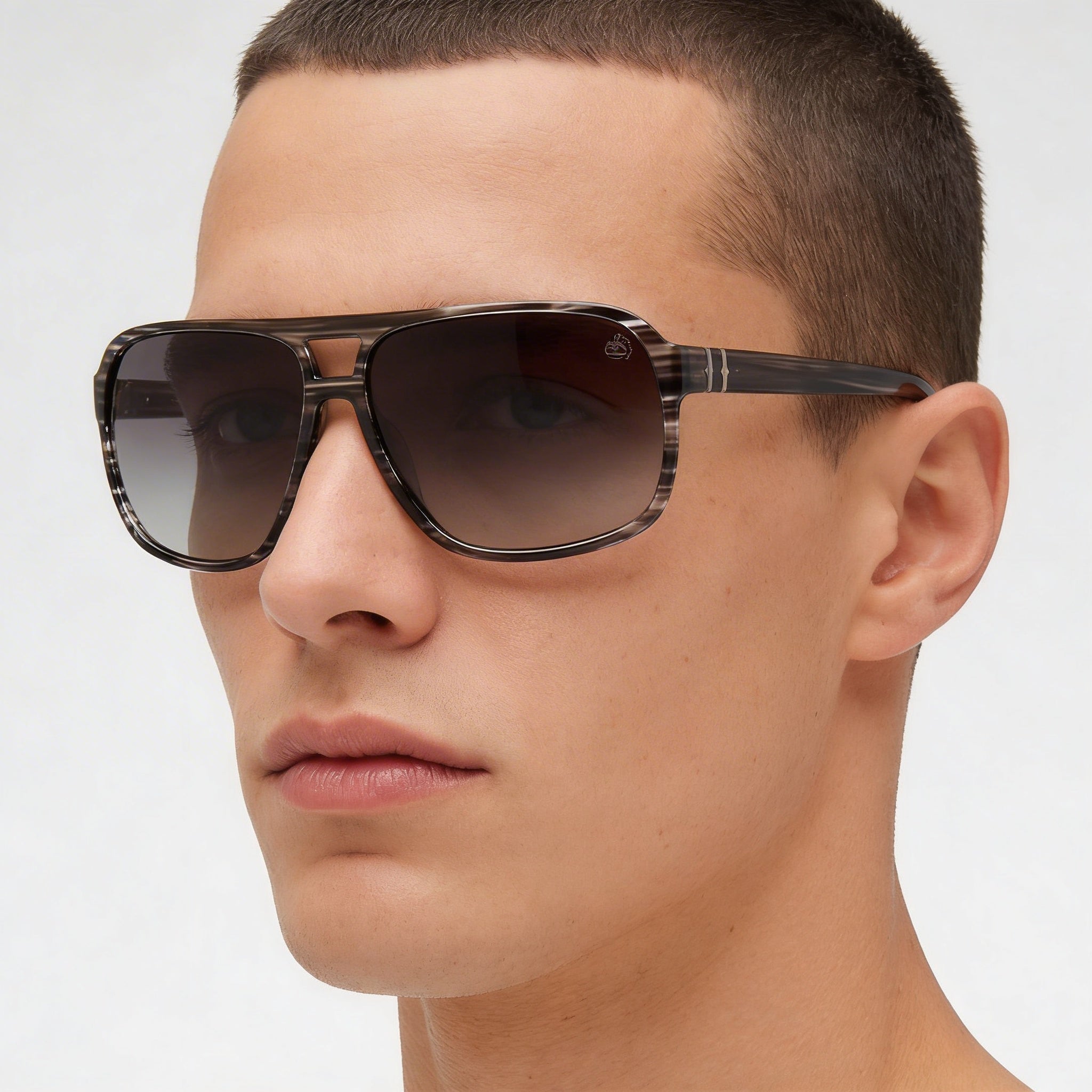 Timberland Modern Men's Shiny Grey Acetate UV 400 Smoke Sunglasses 65mm, Photo 5