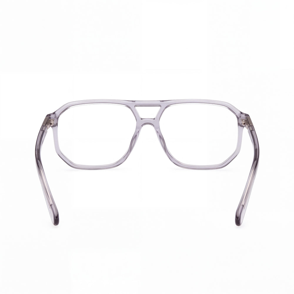 GUESS Casual Women's Non Eyeglasses with Transparent Lenses and Grey Plastic Frame, 57mm Lens Width
