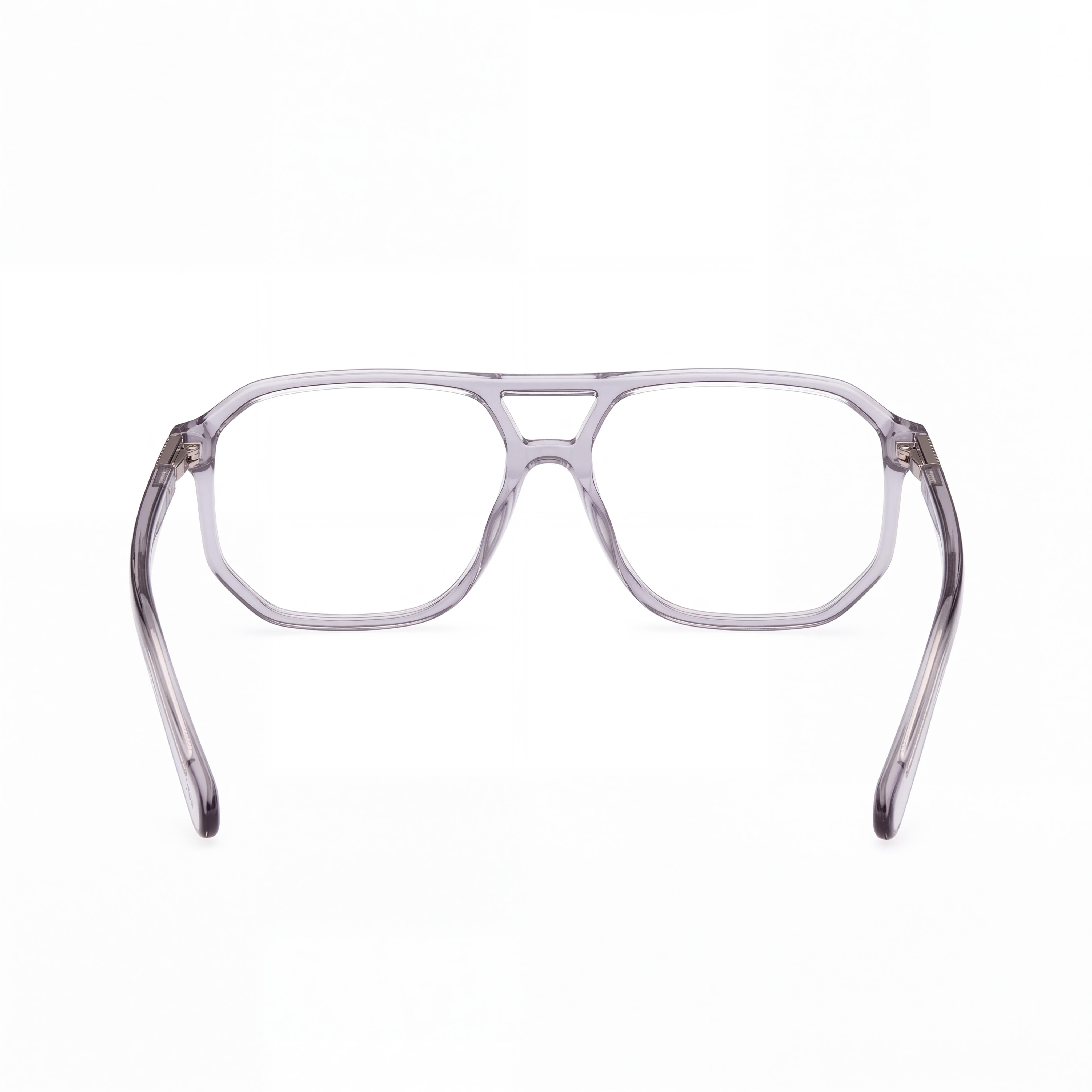 GUESS Casual de Mujer Sin Gafas con Lentes Transparentes y Montura de Plástico Gris, Ancho de Lente 57mm, Photo 3