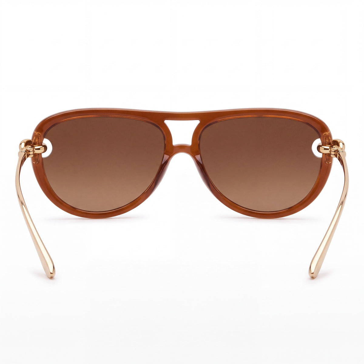 Bottega Veneta 1418s-004 Women's Aviator Sunglasses Brown Gold Brown Acetate Frame with Brown Lenses 58mm, Photo 3