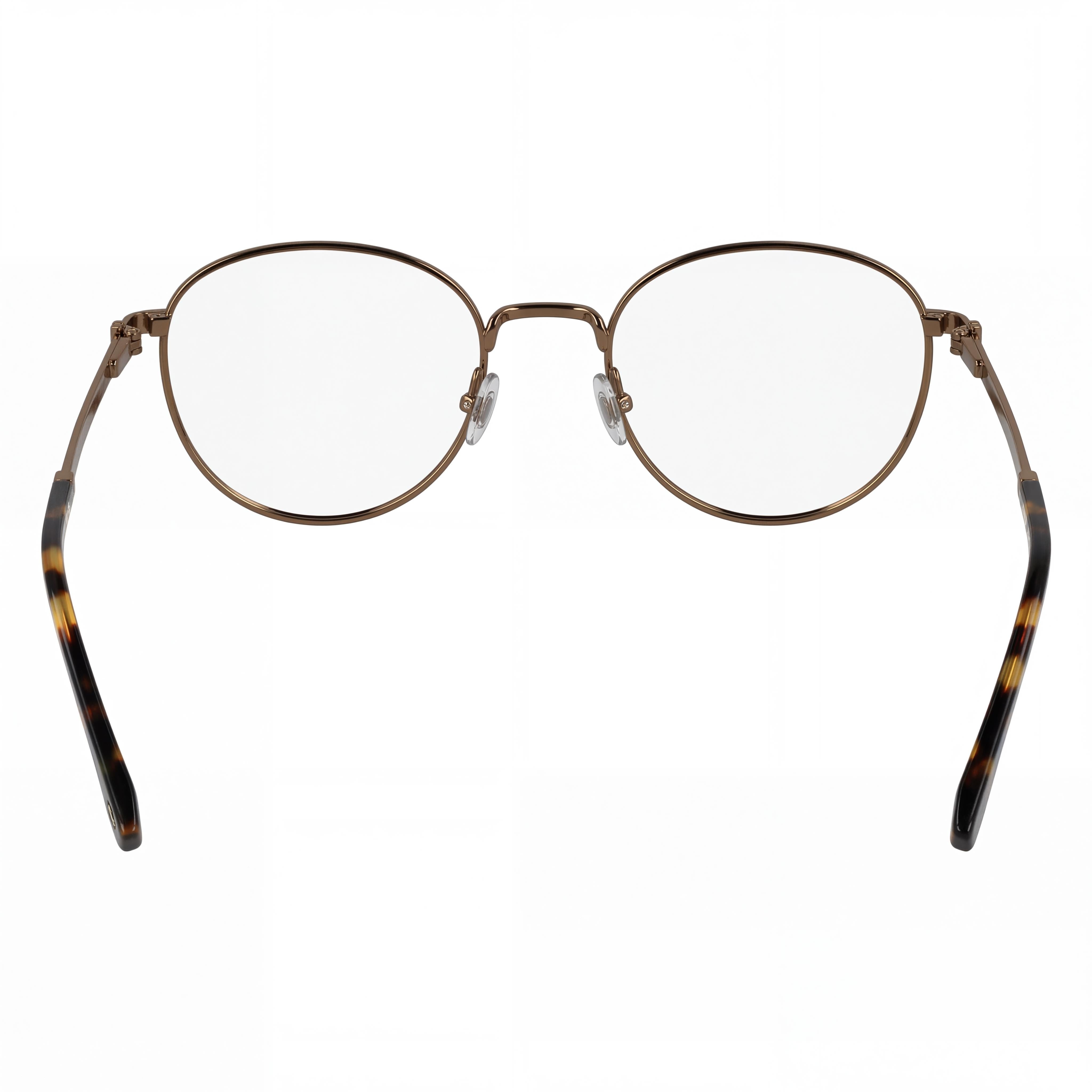 Lacoste Modern Unisex Oval Metal Frame Eyeglasses with Plastic Lenses in Amber Gold (52mm Lens, 20mm Bridge, 145mm Temple), Photo 3