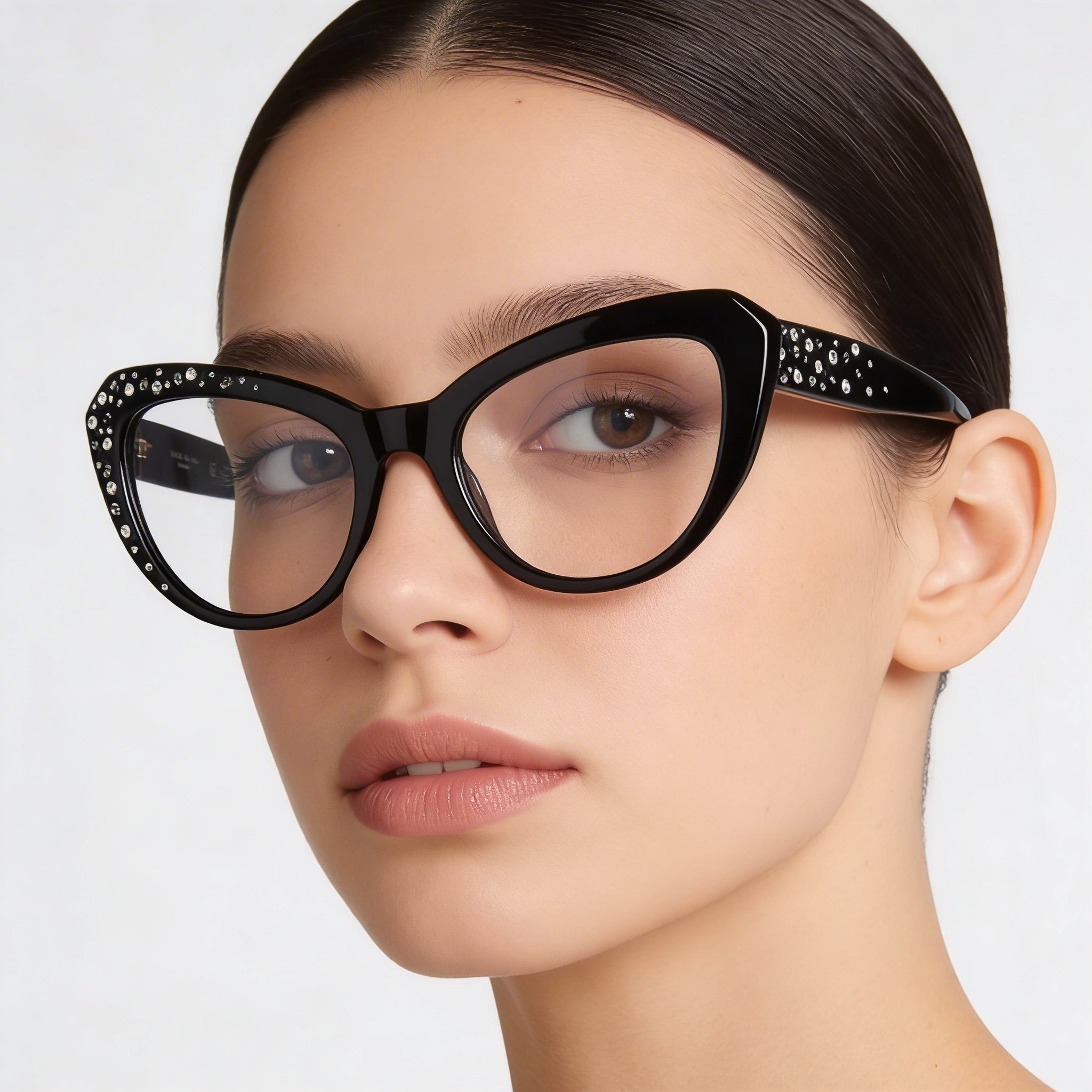 GUESS by Marciano Gm50016 Women's Shiny Black Plastic Non- Sunglasses 53-20-140, Photo 4