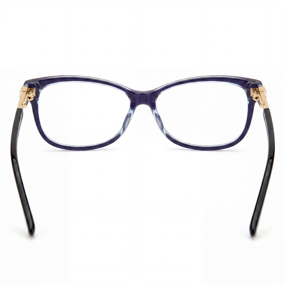 Jimmy Choo Modern JC273 Women's Blue Glitter Acetate Frame Sunglasses with Polycarbonate Lenses, 53mm Lens Width