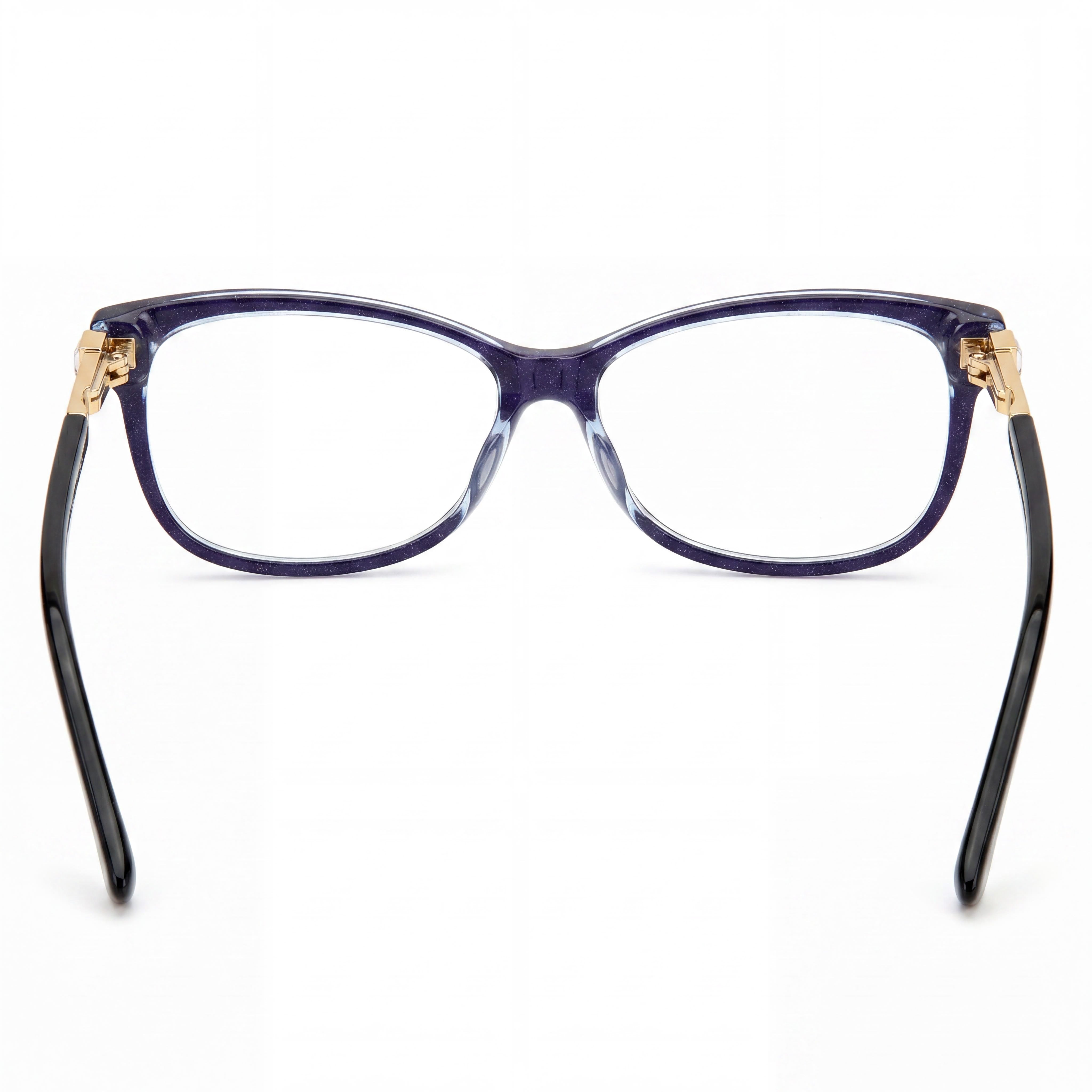 Jimmy Choo Modern JC273 Women's Blue Glitter Acetate Frame Sunglasses with Polycarbonate Lenses, 53mm Lens Width, Photo 3