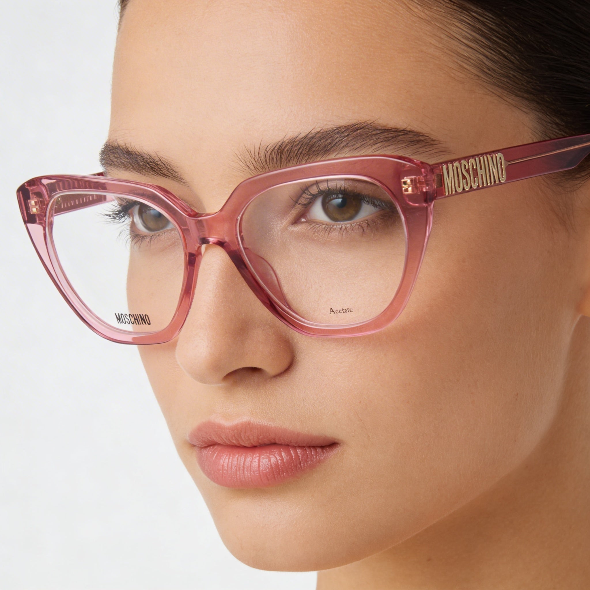 Gafas de sol Moschino de estilo moderno para mujer con montura de acetato en fucsia y lentes fucsia, tamaño 51-17-140 mm, Photo 4