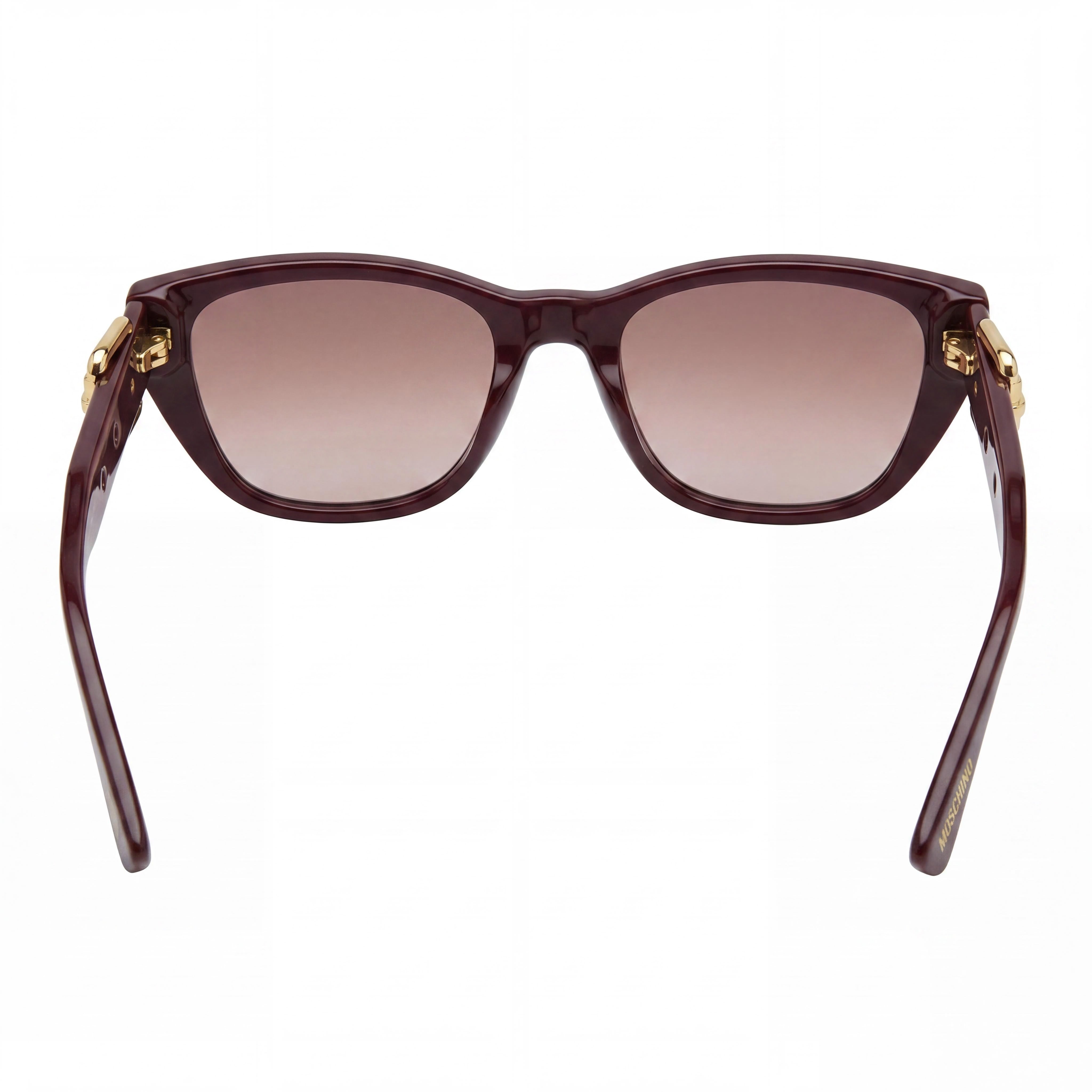 Moschino Women's Casual Cat Eye UV Protection Sunglasses, Burgundy Brown Gradient Frame, 55mm, Photo 3