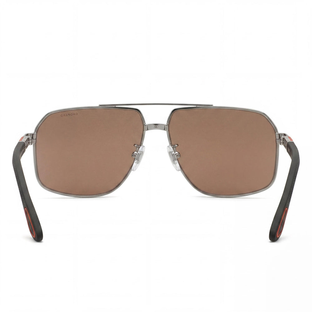 Gafas de sol Chopard Schg89 para hombre con montura metálica en rutenio brillante y lentes de nailon de base biológica 66-11-140