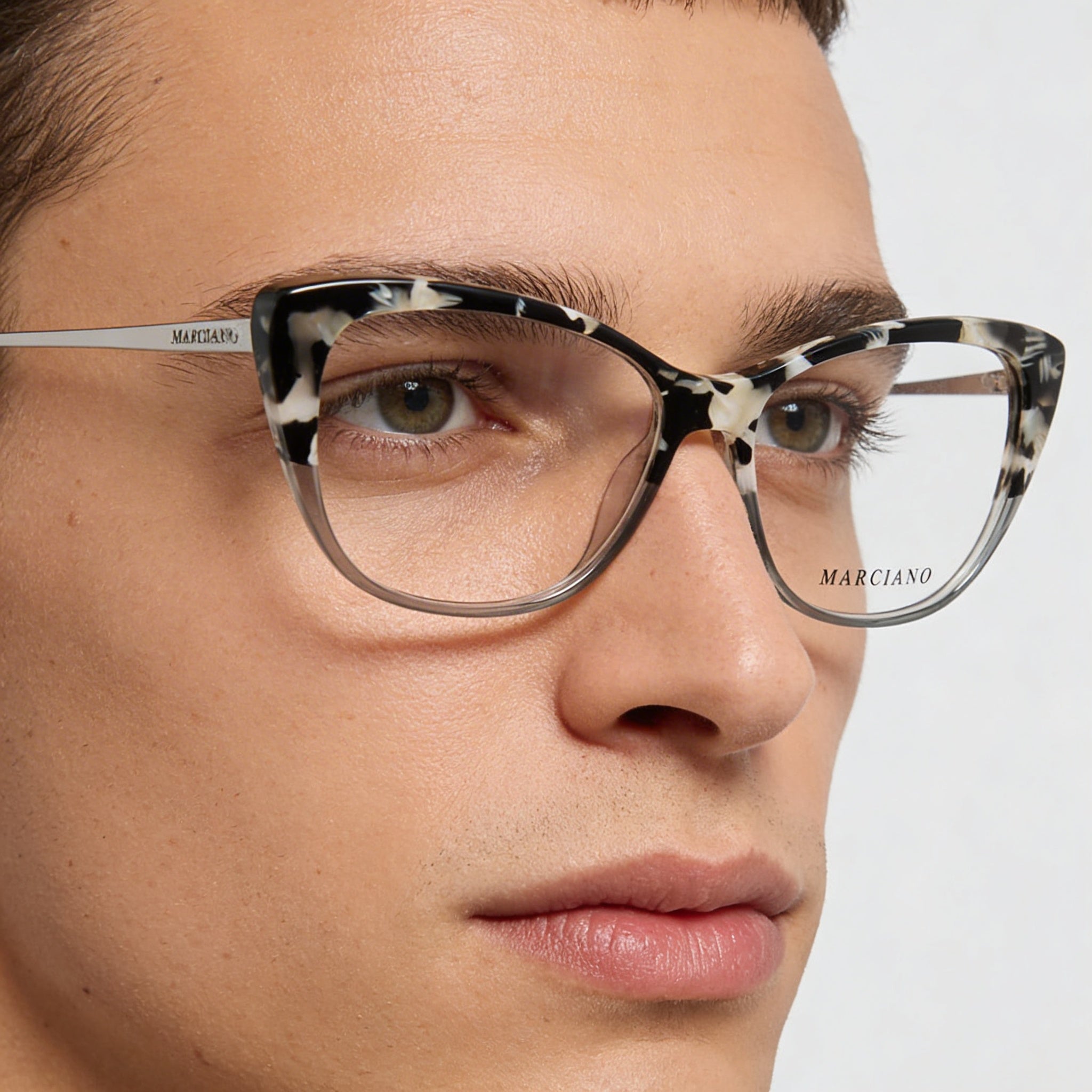 Guess by Marciano Gm0352 Men's Plastic Havana Shiny Palladium Sunglasses 54-15-140, Photo 5