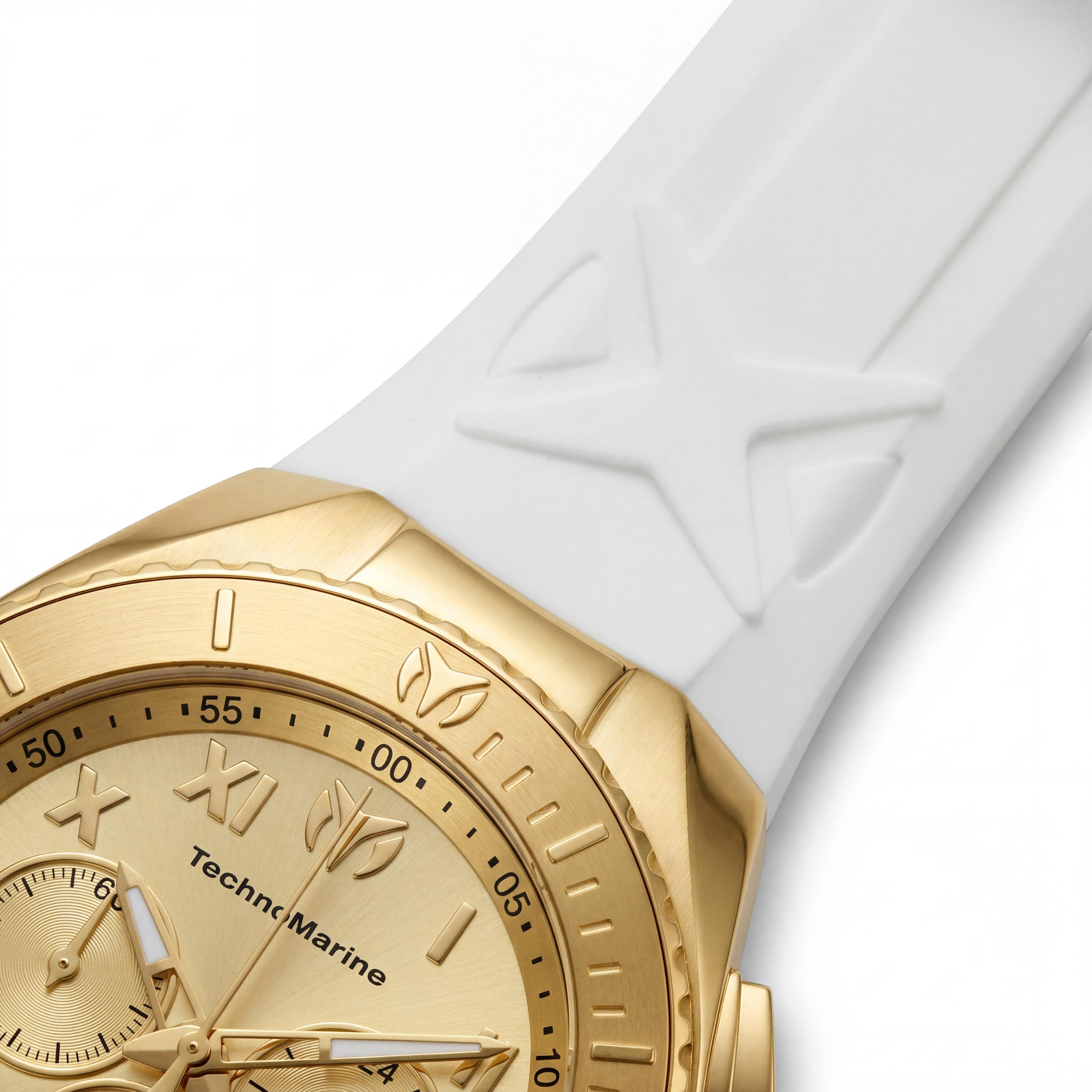 TechnoMarine Manta TM-225006 Men's Gold Dial Stainless Steel Quartz Watch 48mm 20 ATM Water Resistant, Photo 3