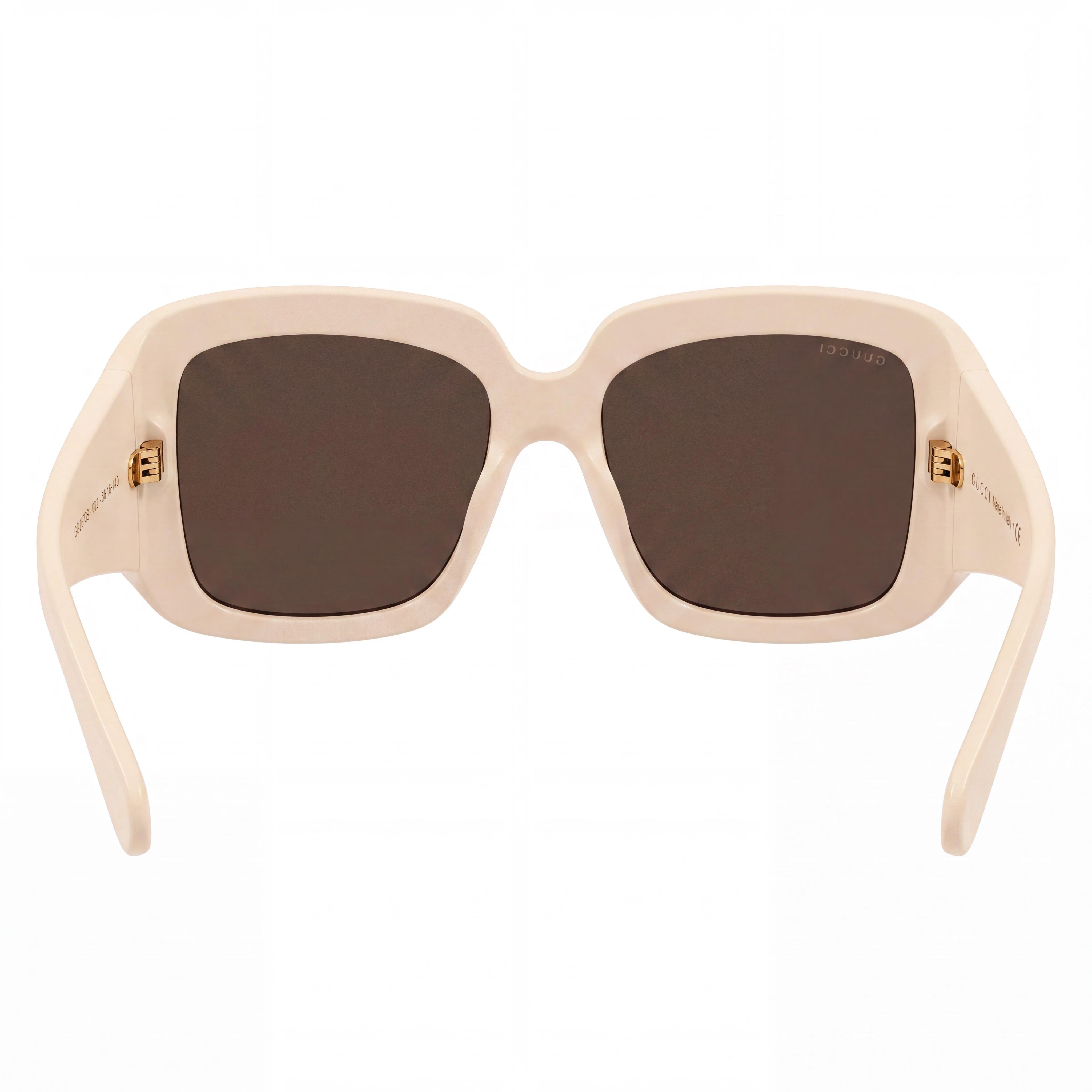 Gucci Women's GG1402S Sunglasses with Ivory-brown Acetate Frame and matching Ivory-brown Lenses, 55mm, Photo 3
