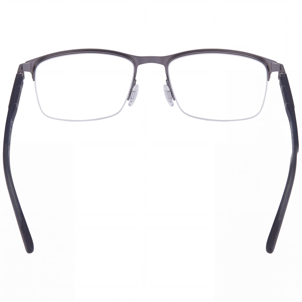Gafas casuales de metal Porsche Design P8371 para hombre en color gris con lentes de policarbonato transparentes de 54 mm de ancho de lente