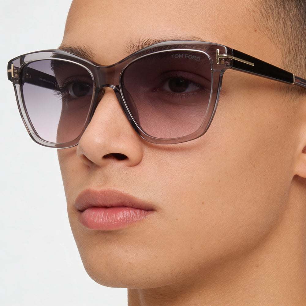 Gafas de sol unisex Tom Ford Sport con montura de acero inoxidable multicolor y lentes plateadas de 54 mm