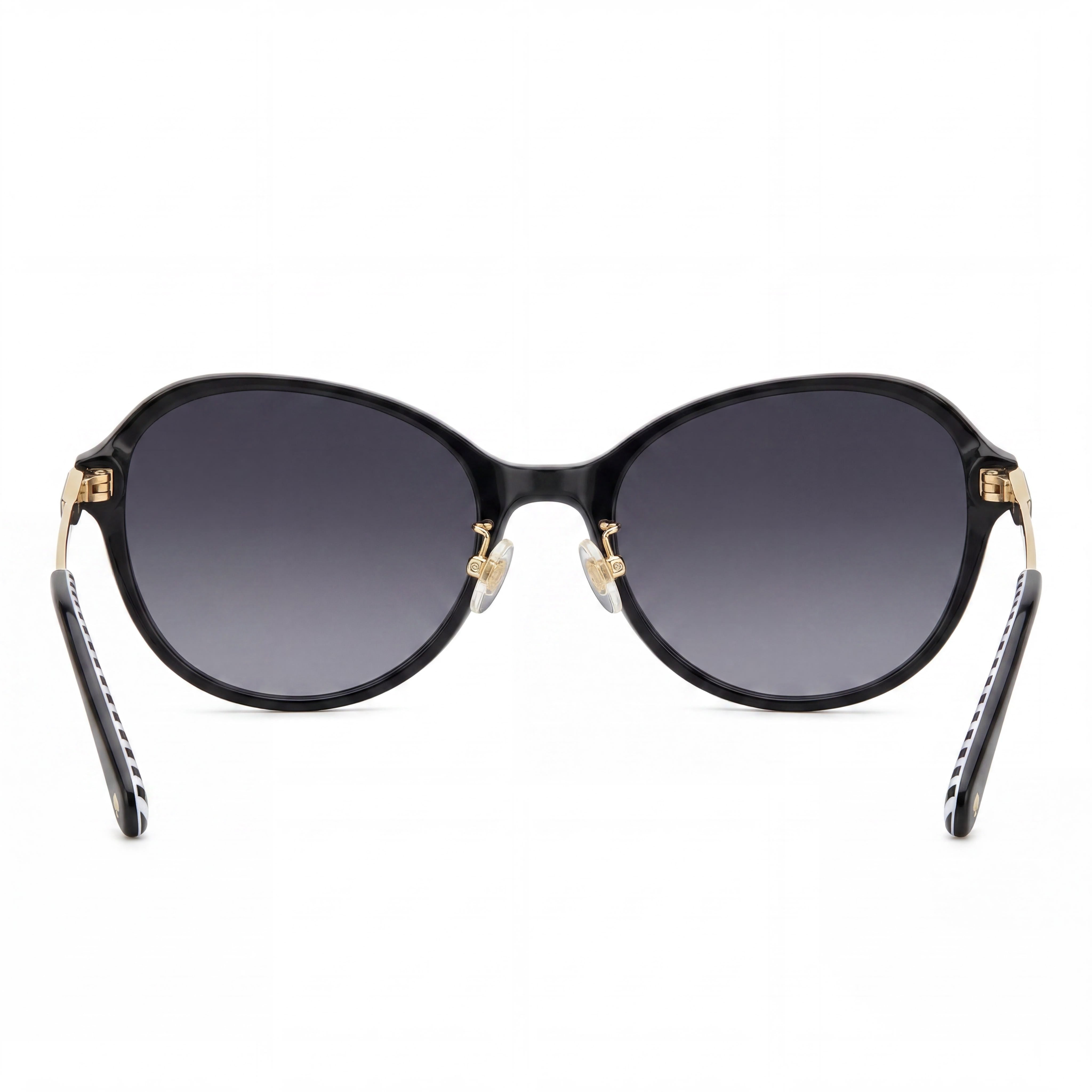 Kate Spade New York Casual Women's Black Acetate Frame Dark Grey Shaded Non-Polarized Sunglasses 56-19-140, Photo 3