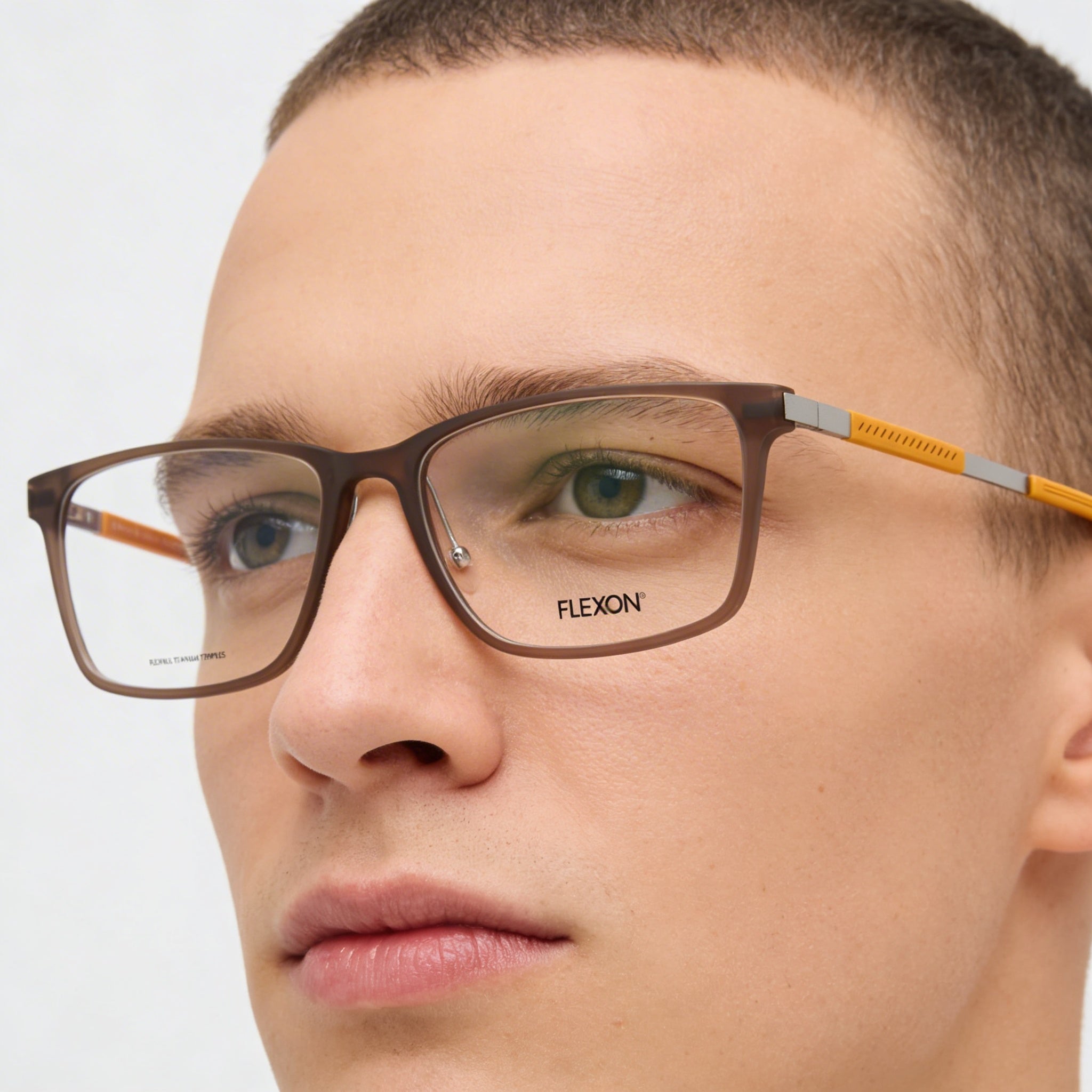 Gafas de vista unisex Flexon Ep8005 de acetato, color topo mate, 57 mm, Photo 4