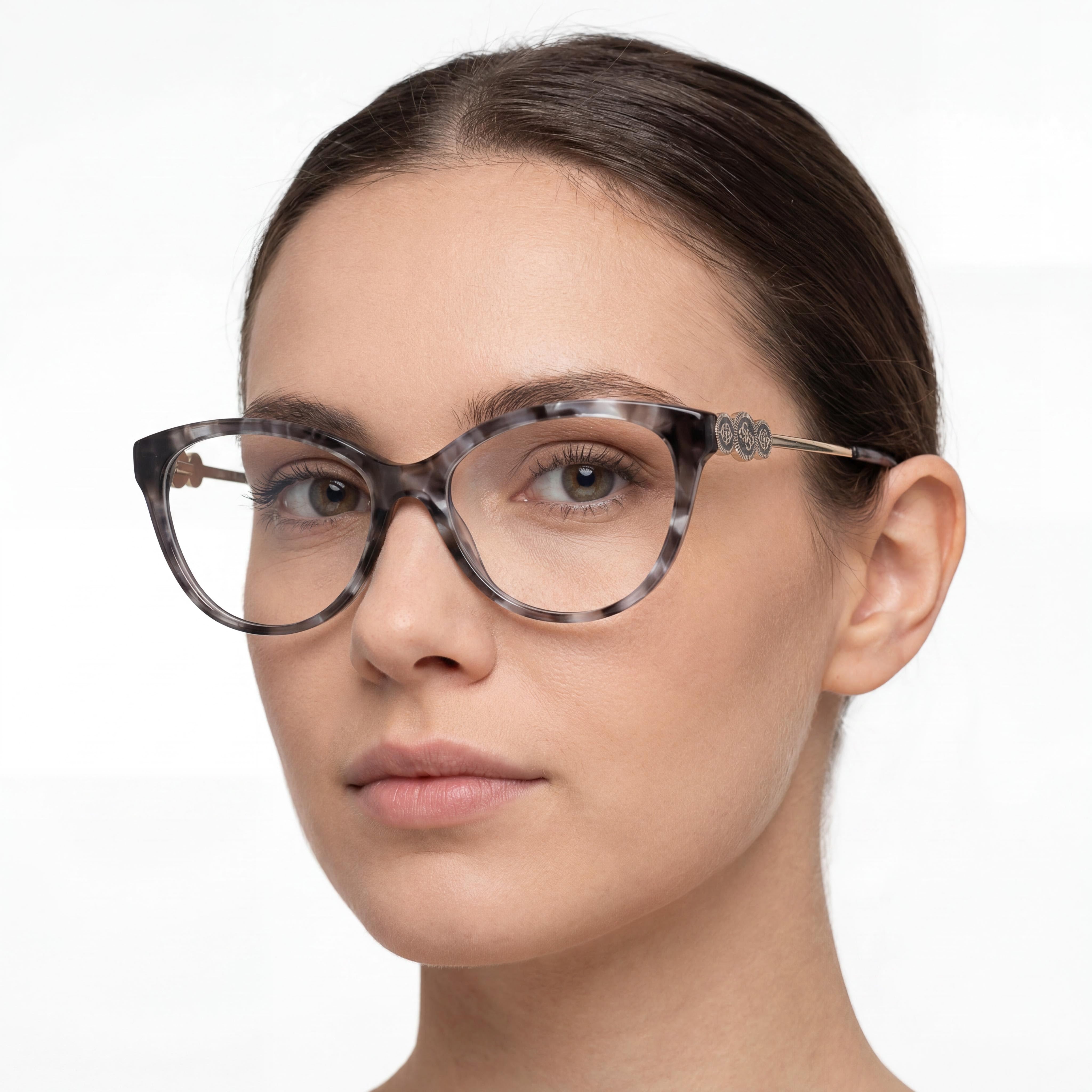 GUESS Gu50230 Women's Grey Havana Plastic Eyeglasses 55mm, Photo 4
