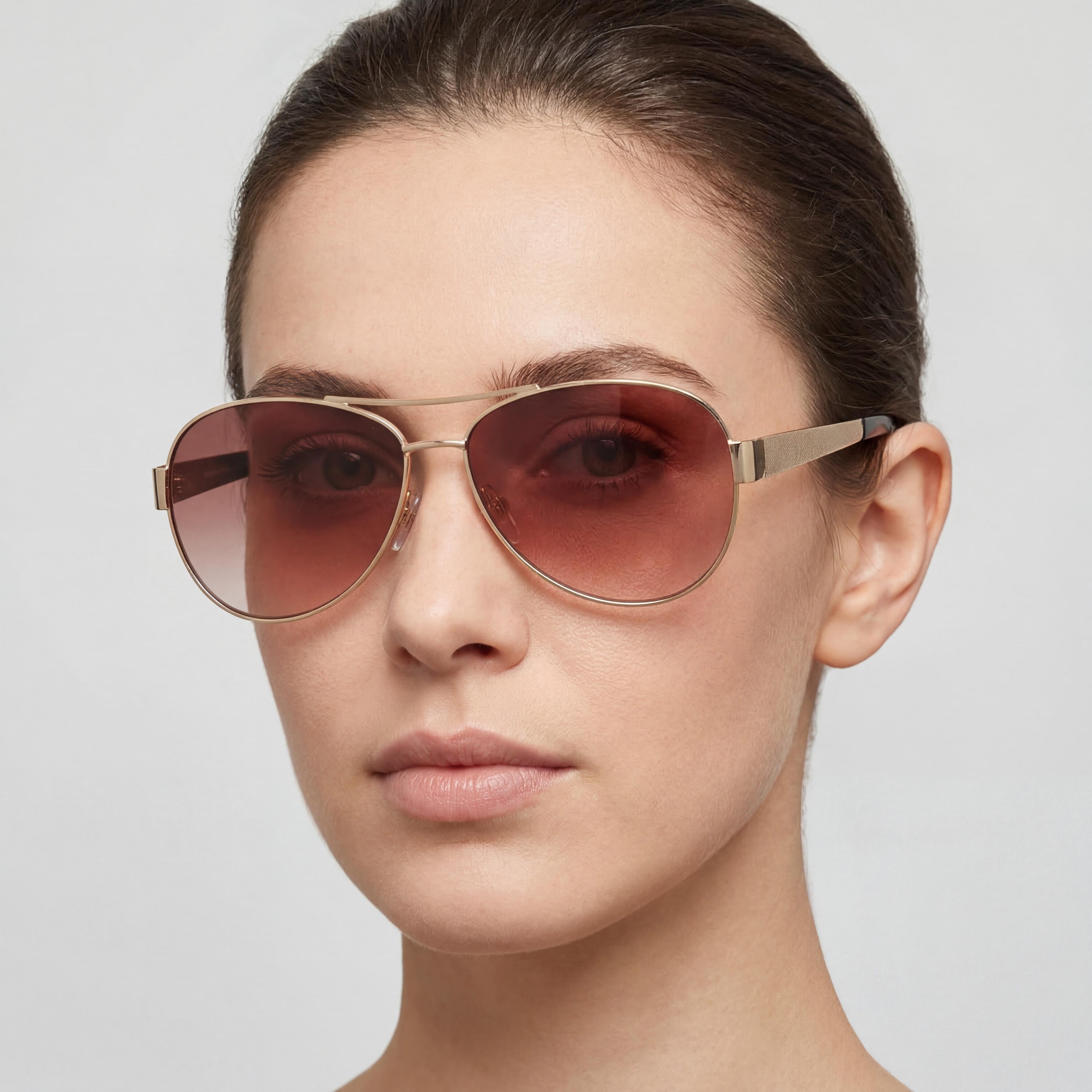 Gafas de sol Marc Jacobs Marc 699/S para mujer, montura de metal dorado Habana, lente dorada Habana, protección UV, 60 mm, Photo 5