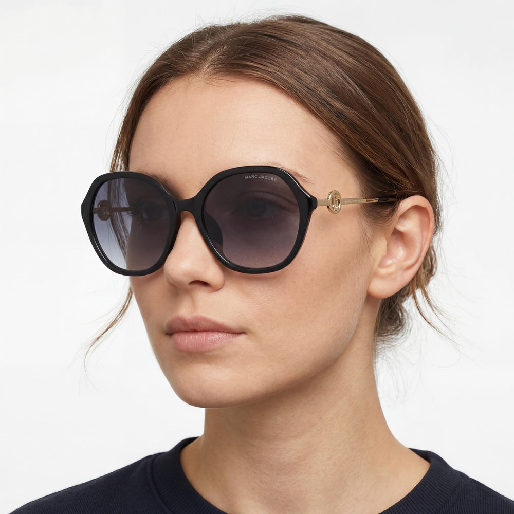 Marc Jacobs Casual MARC 728/F/S Women's Acetate Black Dark Grey Shaded Polycarbonate Lenses 55-19-140