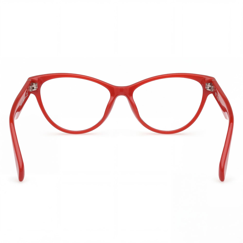 Adidas Originals Or5084 Men's Eyewear with Shiny Dark Red Plastic Frame and Clear Lenses 54-14-145