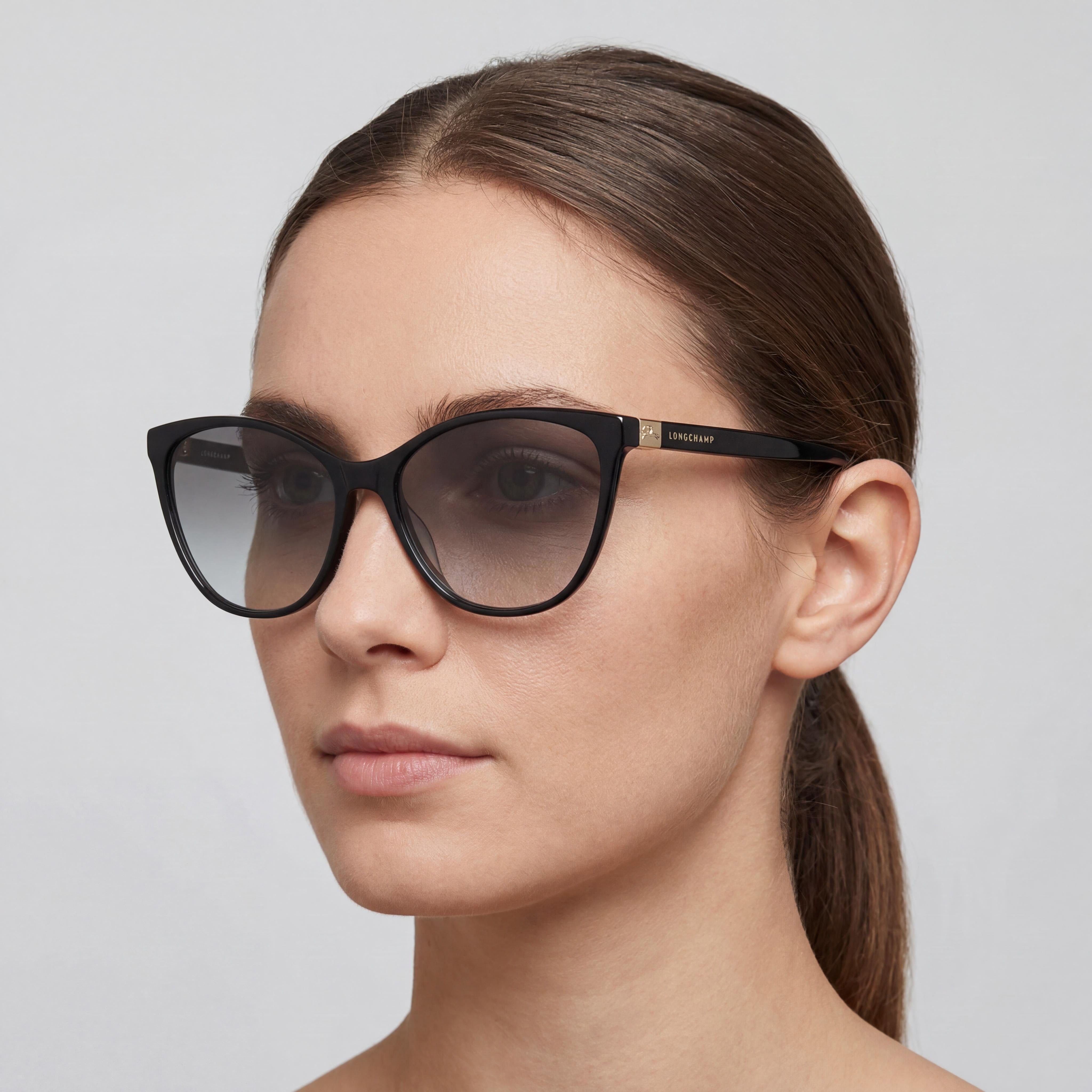 Longchamp LO659S Women's Cat Eye Black Plastic Grey Gradient UV Protection Sunglasses 57-16-140, Photo 5