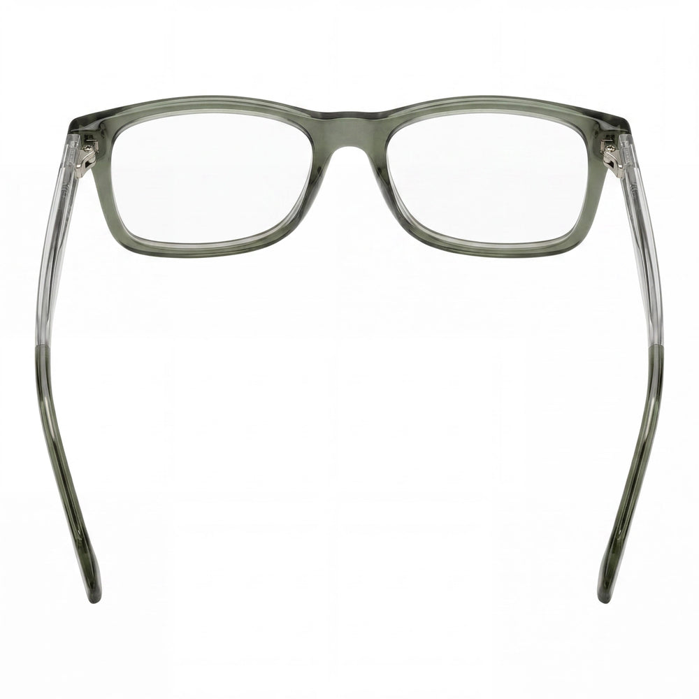 BOSS Audio Systems Unisex Eyeglasses with Transparent Olive Green Acetate Frame and Clear Lenses 51mm
