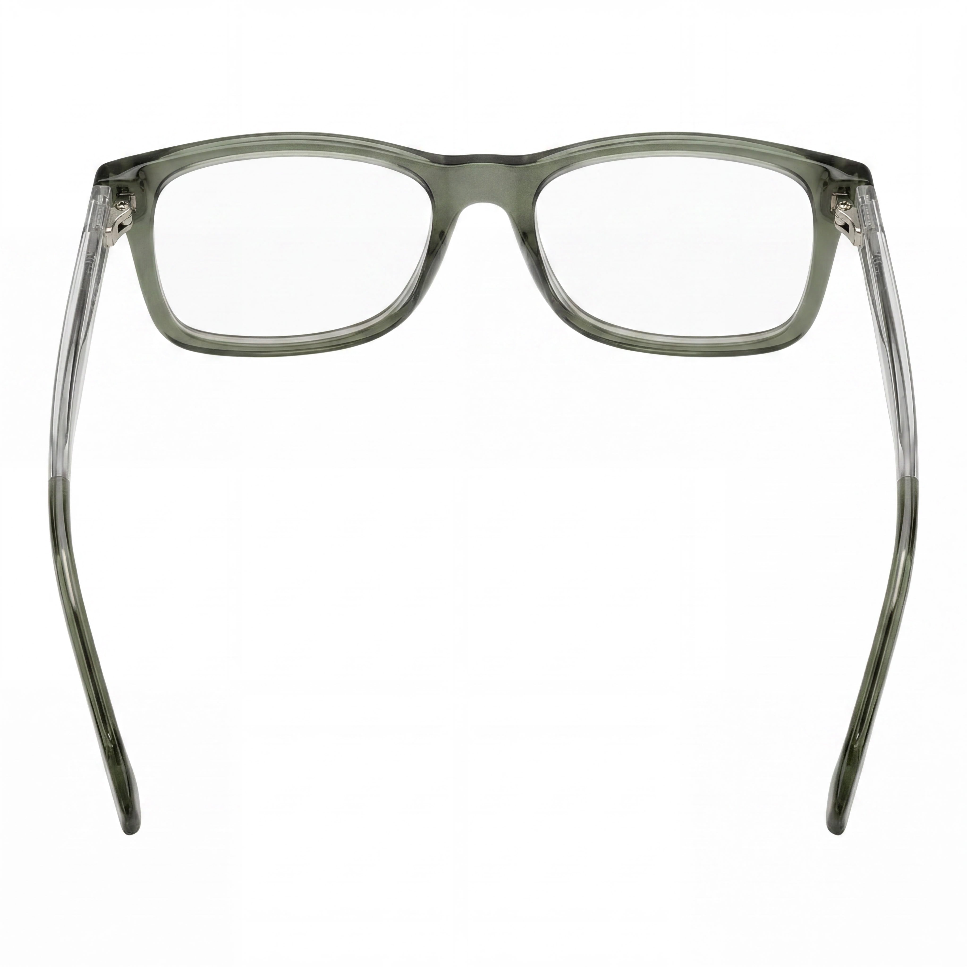 BOSS Audio Systems Unisex Eyeglasses with Transparent Olive Green Acetate Frame and Clear Lenses 51mm, Photo 3