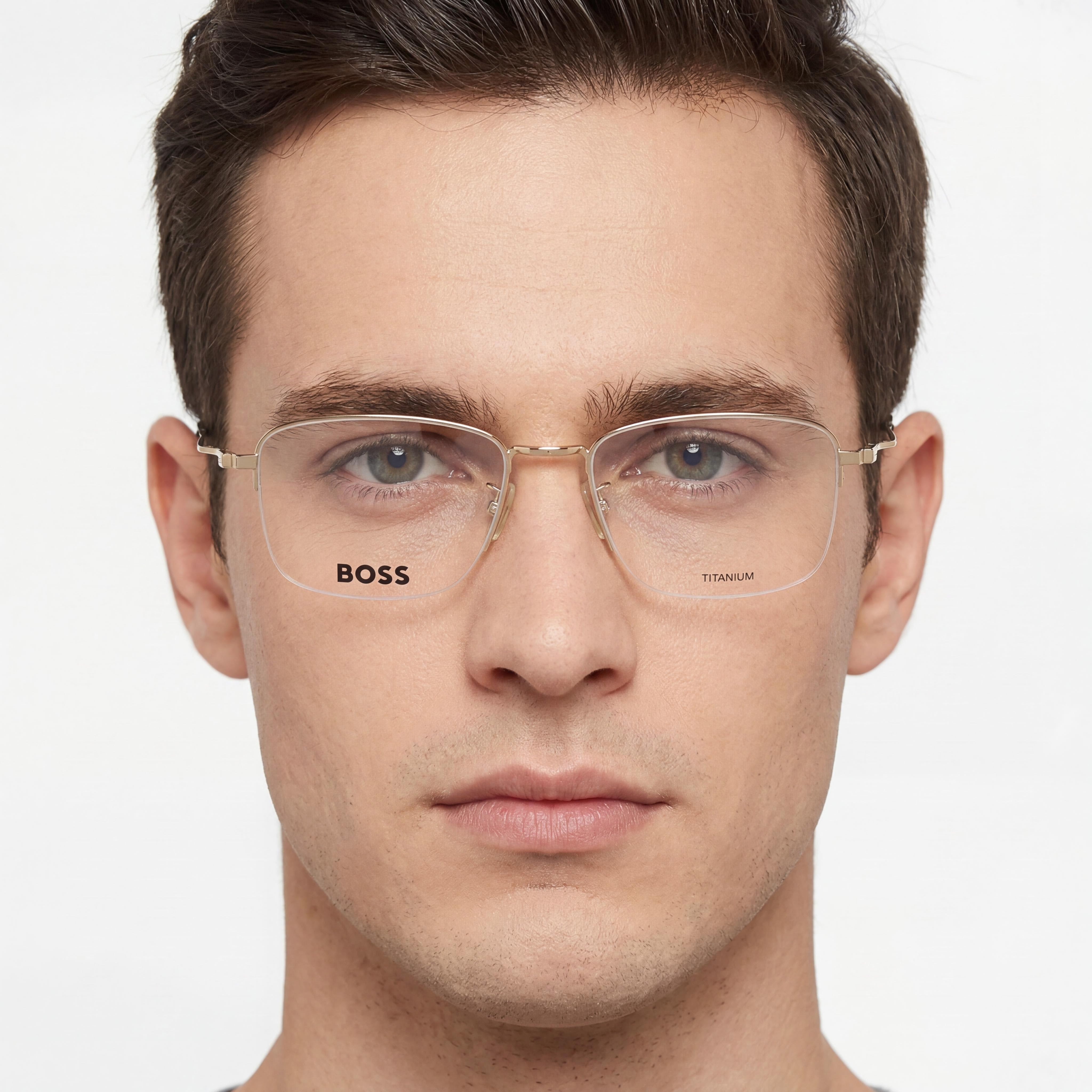 Hugo Boss Boss 1516/g Men's Casual Non-Polarized Sunglasses with Titanium Frame in Gold 55mm, Photo 4