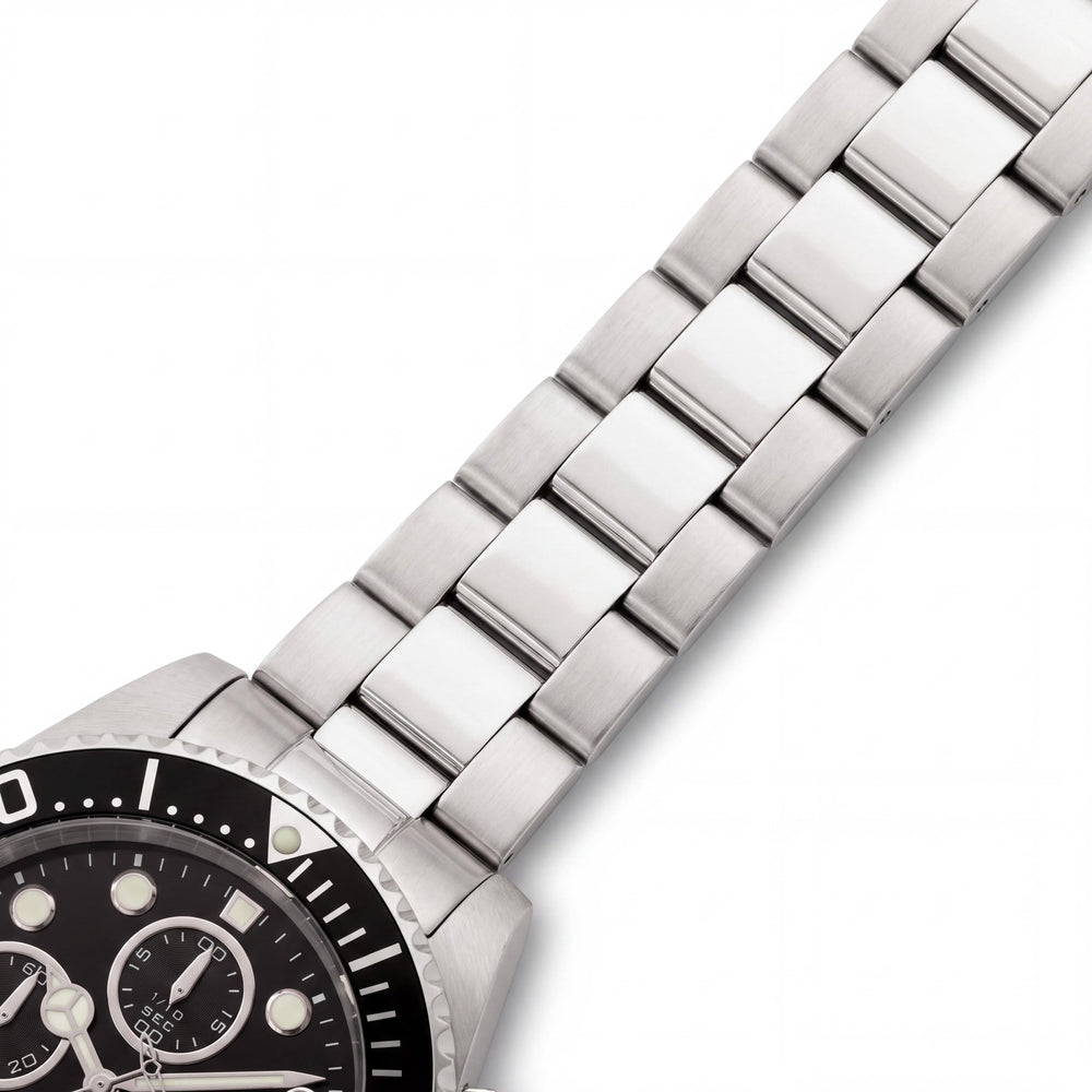 Invicta 1768 Pro Diver Reloj unisex de acero inoxidable y cronógrafo negro luminoso 44mm 200m RM