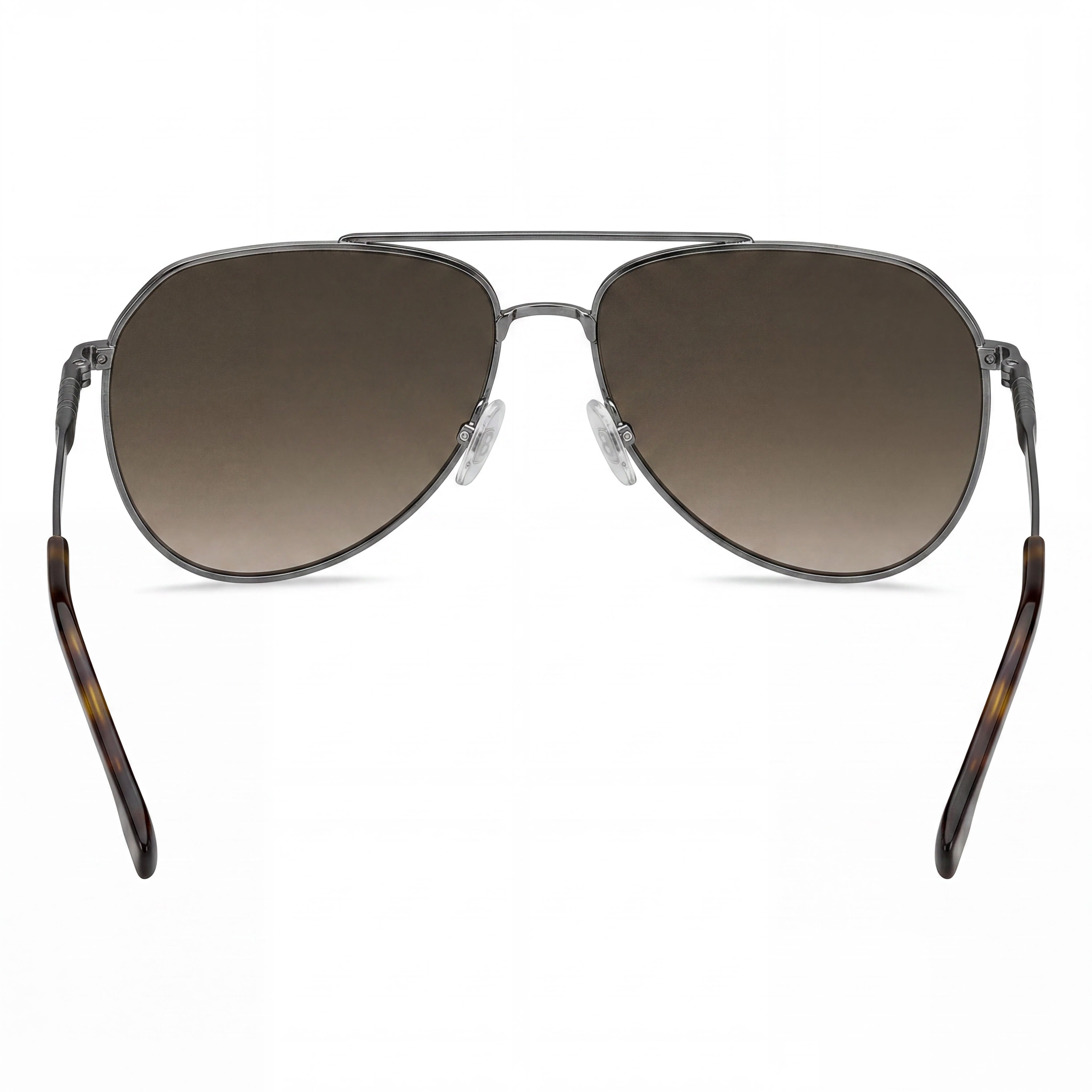 Gafas de sol para hombre Hugo Boss INTERNATIONAL, de metal, rutenio oscuro, con degradado marrón y 100% protección UV, 61 mm, Photo 4