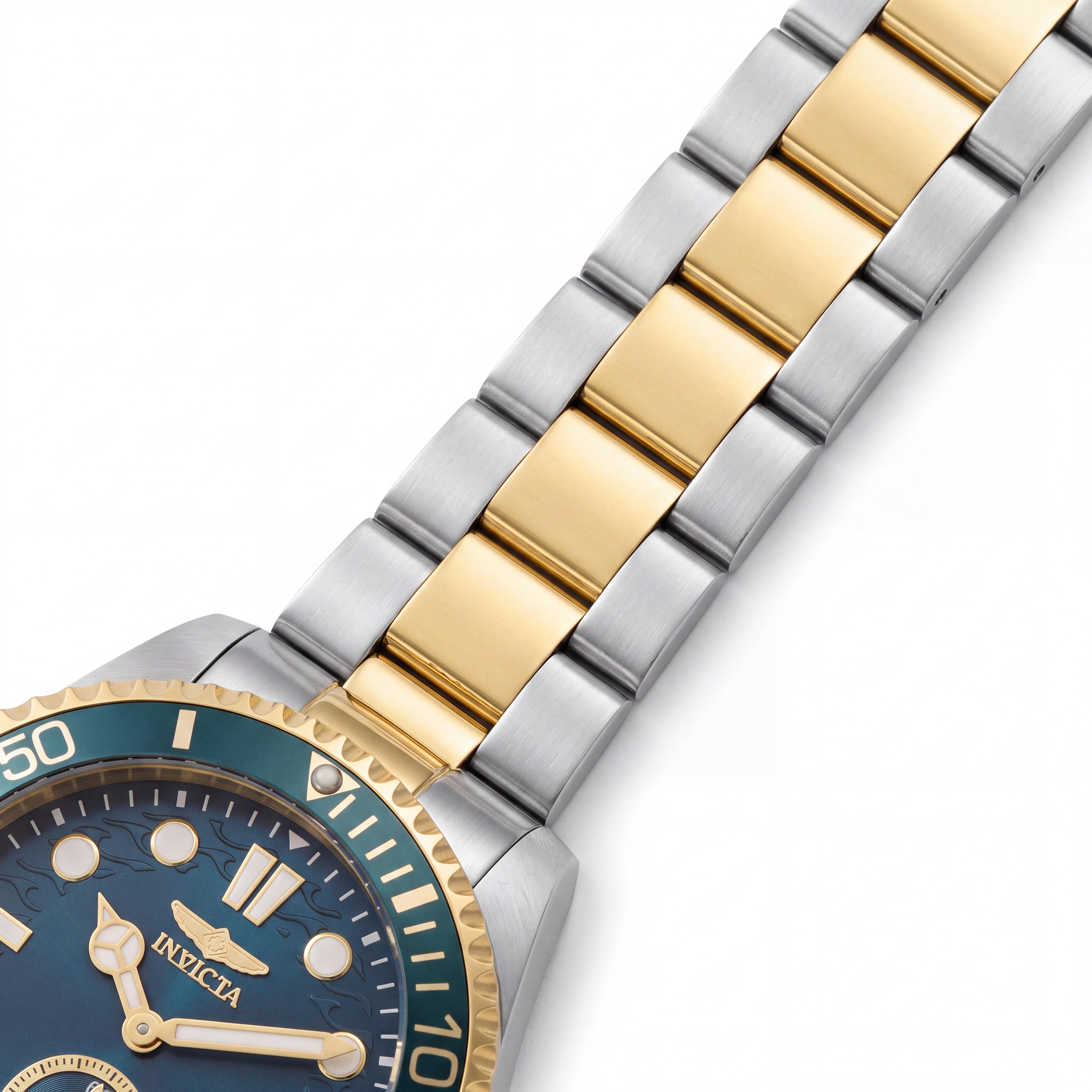Reloj de cuarzo Invicta Pro Diver 49424 para hombre - Brazalete de acero inoxidable de 43 mm, esfera azul, resistencia al agua de 10 ATM, Photo 3