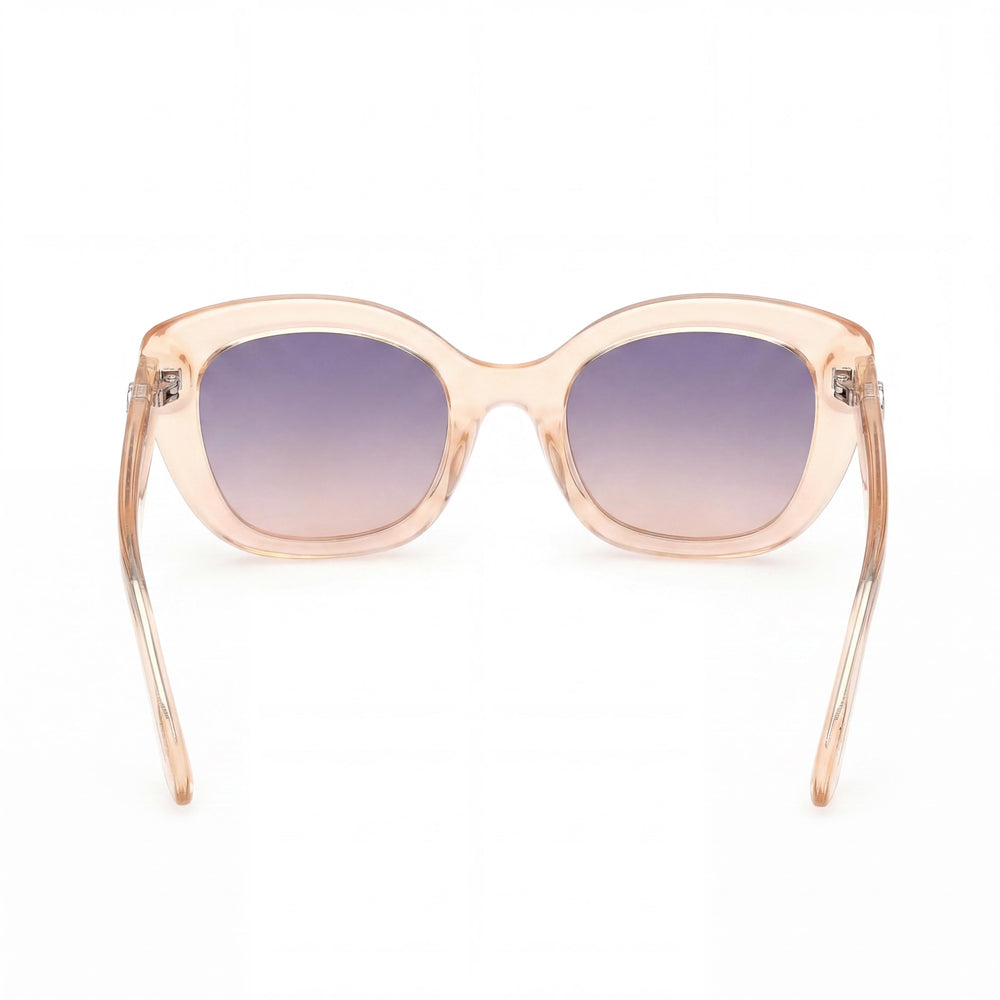Gafas de sol GUESS Bubble Cat-eye para mujer, montura de plástico naranja claro brillante, protección UV, 51 mm