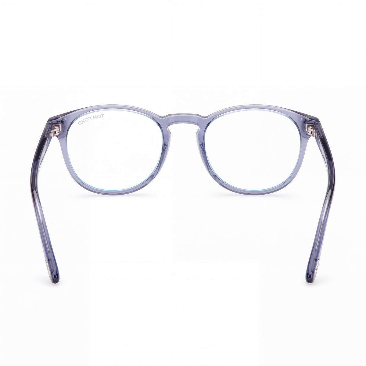 Tom Ford Ft5803-b Men's Shiny Transparent Blue Plastic Eyewear with Blue Block Clear Lenses 51-19-145, Photo 3